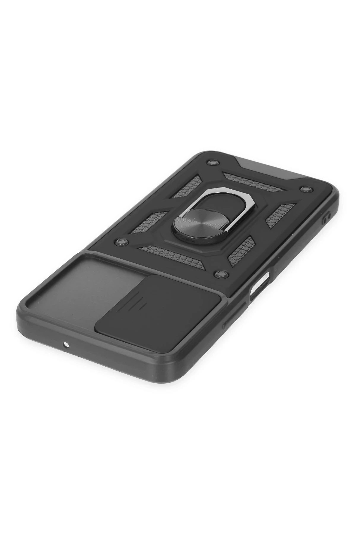 Newface Vivo Y16 Kılıf Pars Lens Yüzüklü Silikon - Siyah — görsel 4