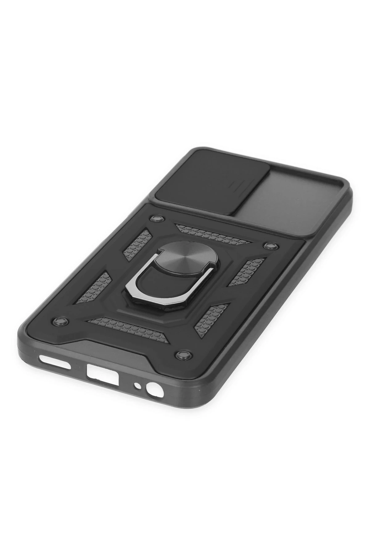 Newface Vivo Y16 Kılıf Pars Lens Yüzüklü Silikon - Siyah — görsel 5