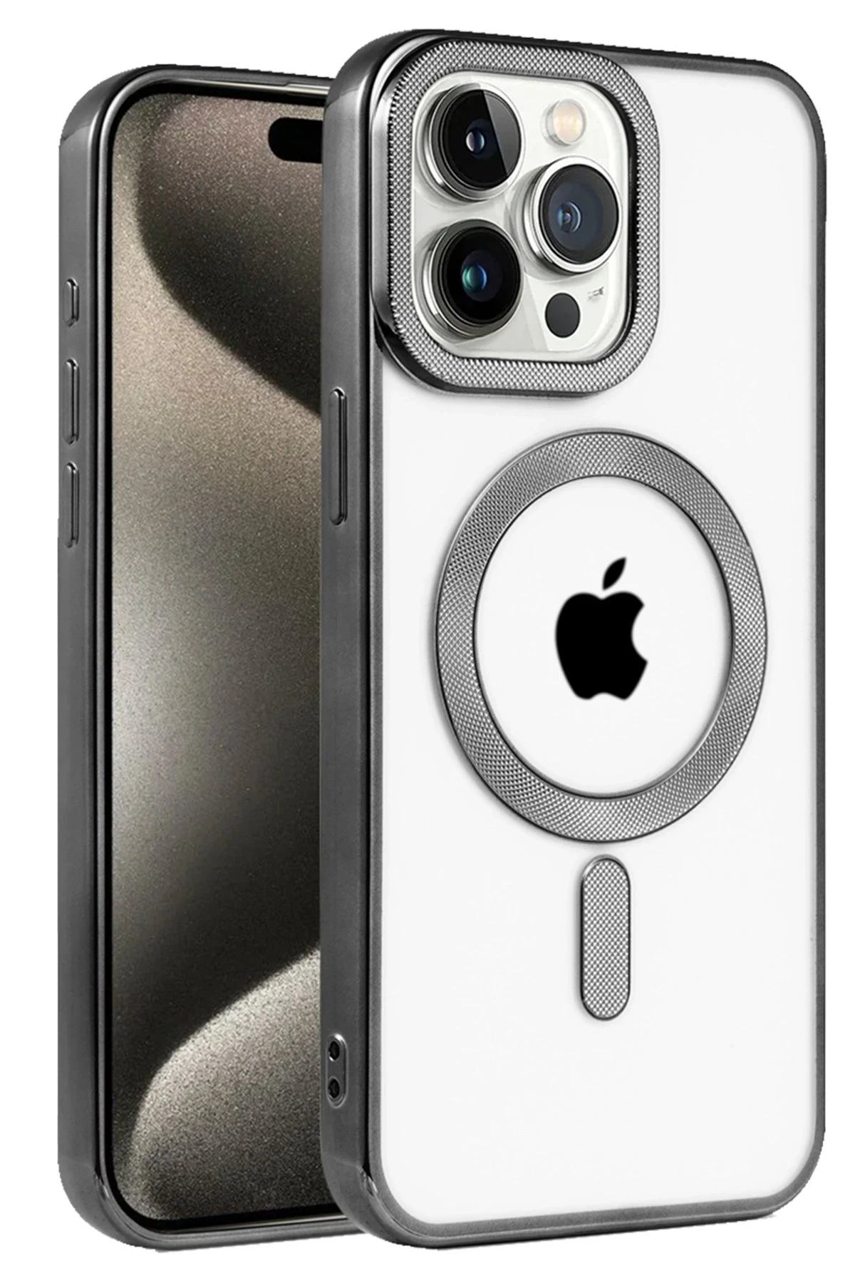 Newface iPhone 15 Pro Kılıf Kronos Magsafe Kapak - Siyah