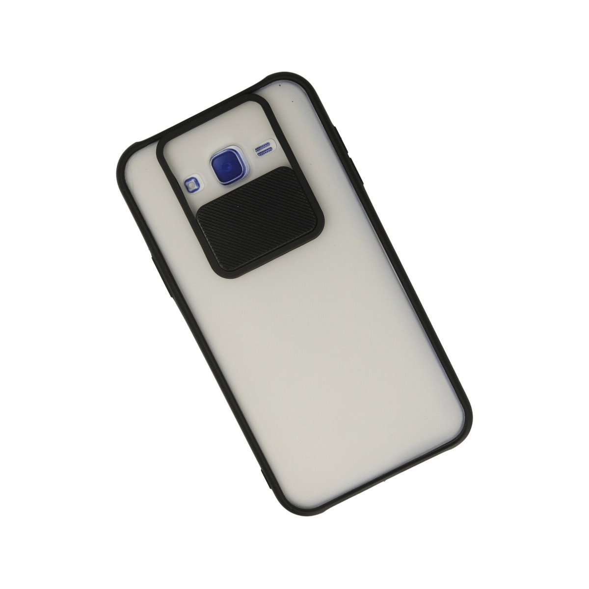 Newface Samsung Galaxy J7 Kılıf Palm Buzlu Kamera Sürgülü Silikon - Siyah — görsel 9
