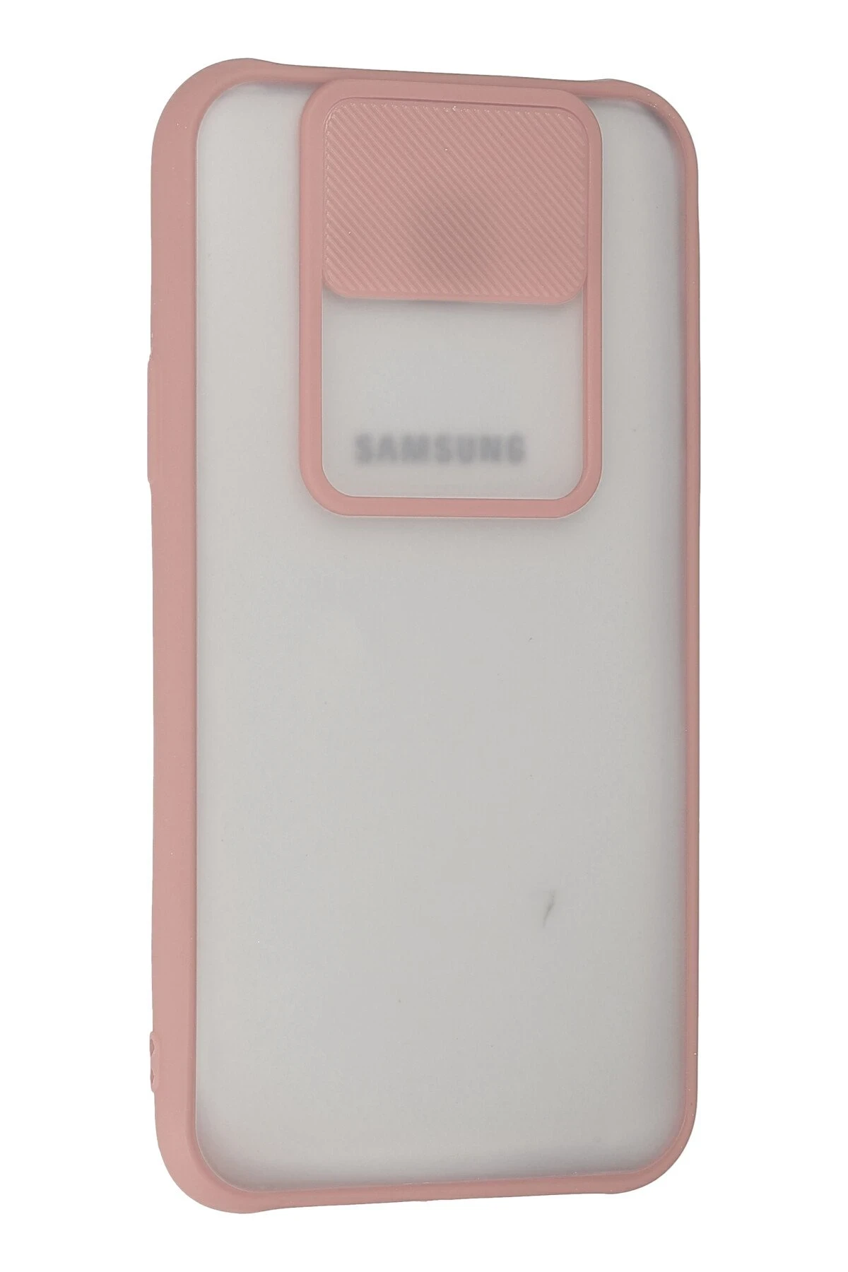 Newface Samsung Galaxy J7 Kılıf Palm Buzlu Kamera Sürgülü Silikon - Pembe