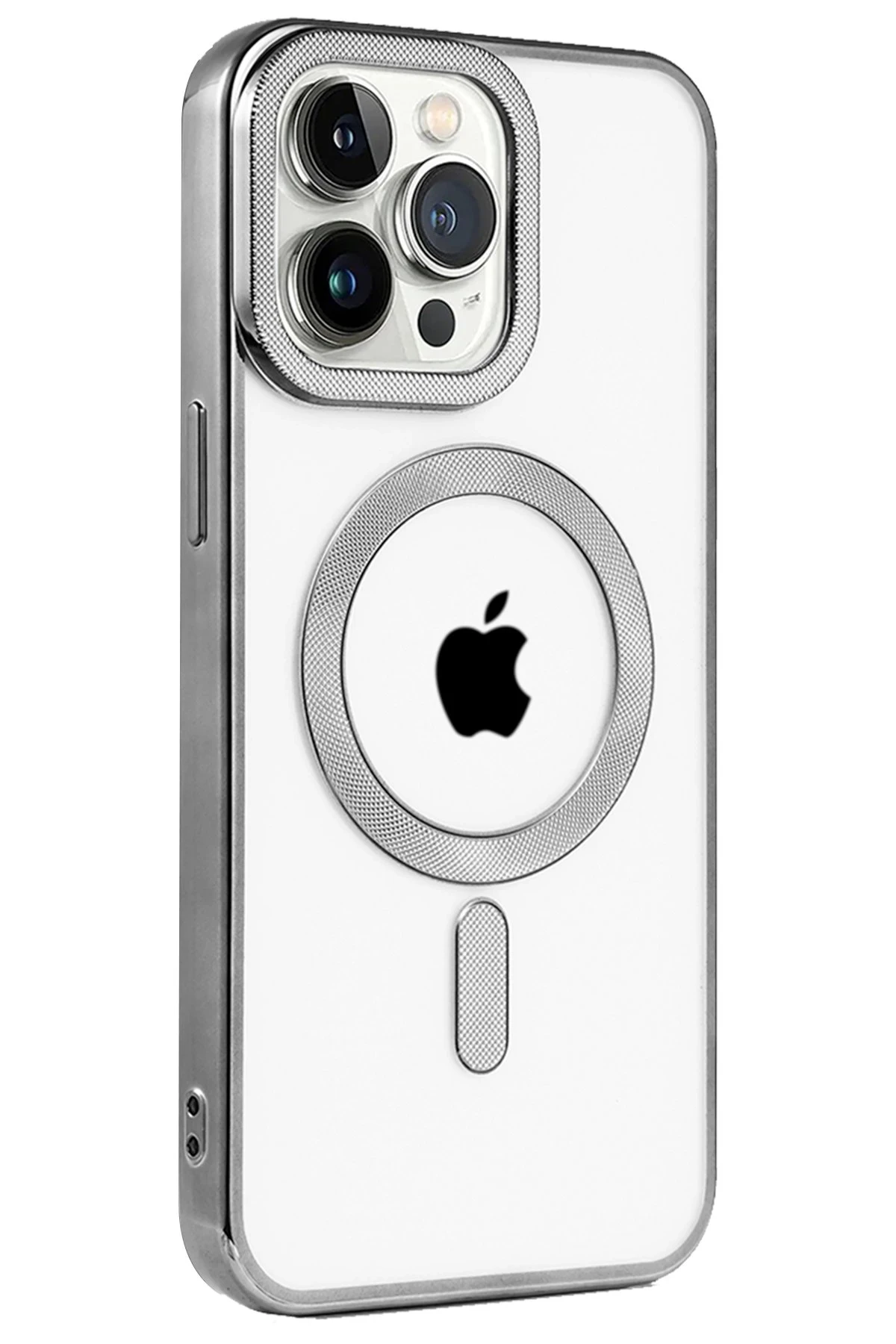 Newface iPhone 15 Pro Kılıf Kronos Magsafe Kapak - Titanyum Gri