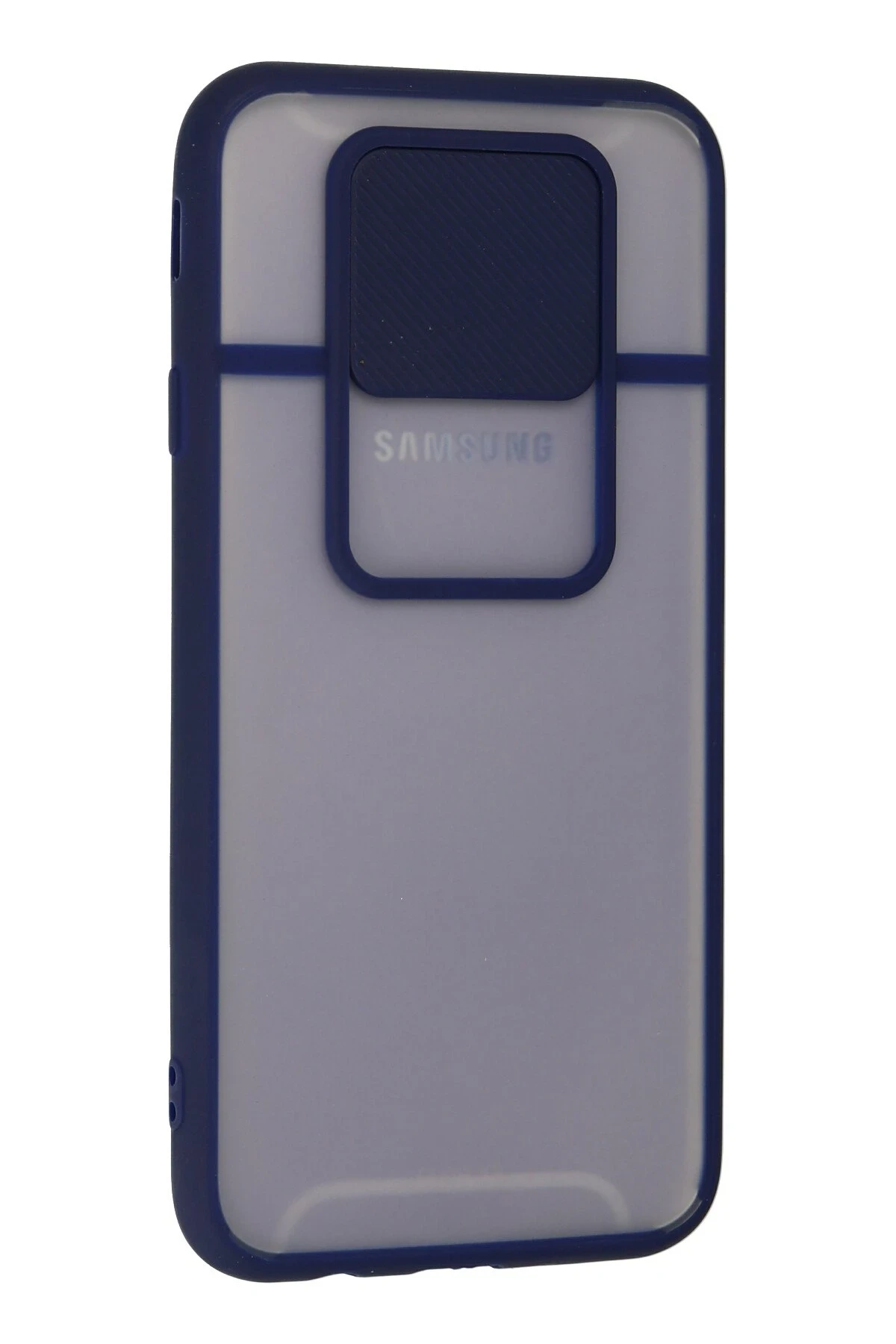 Newface Samsung Galaxy J7 Pro / J730 Kılıf Palm Buzlu Kamera Sürgülü Silikon - Lacivert