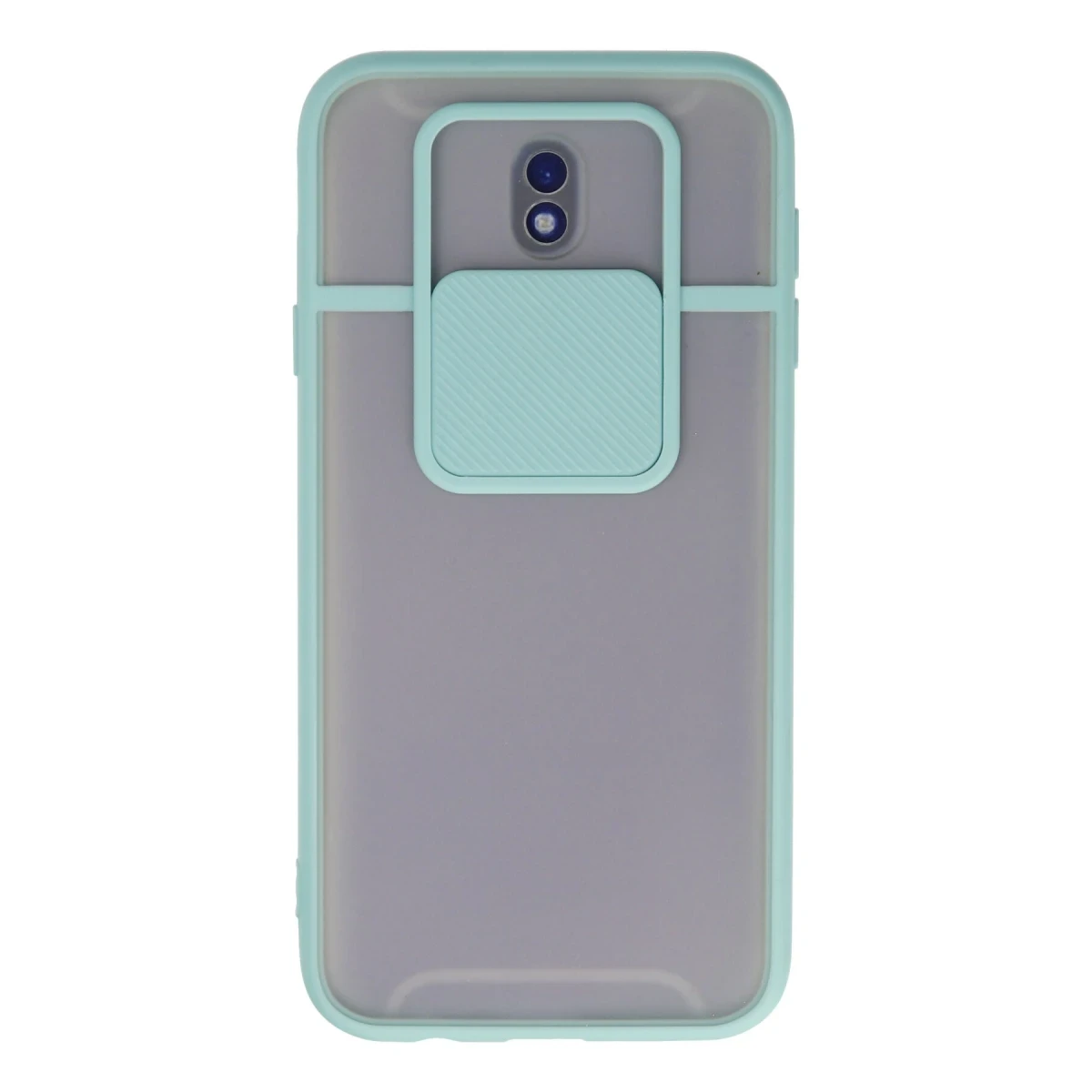 Newface Samsung Galaxy J7 Pro / J730 Kılıf Palm Buzlu Kamera Sürgülü Silikon - Turkuaz