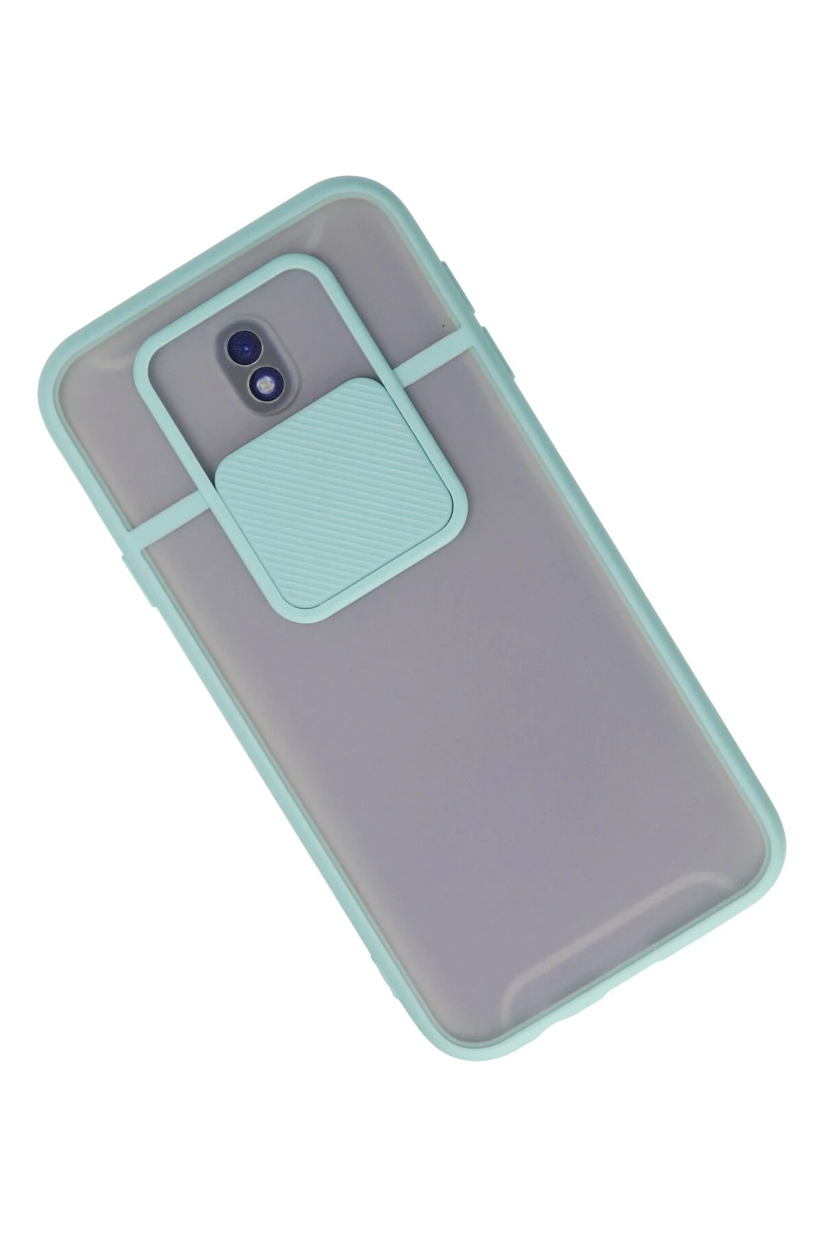 Newface Samsung Galaxy J7 Pro / J730 Kılıf Palm Buzlu Kamera Sürgülü Silikon - Turkuaz