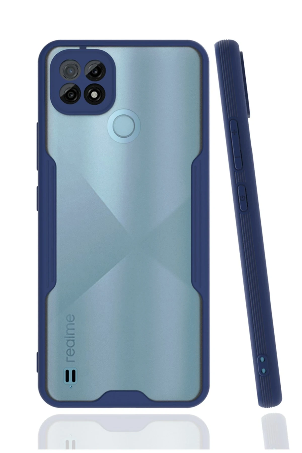 Newface Realme C21 Kılıf Platin Silikon - Lacivert