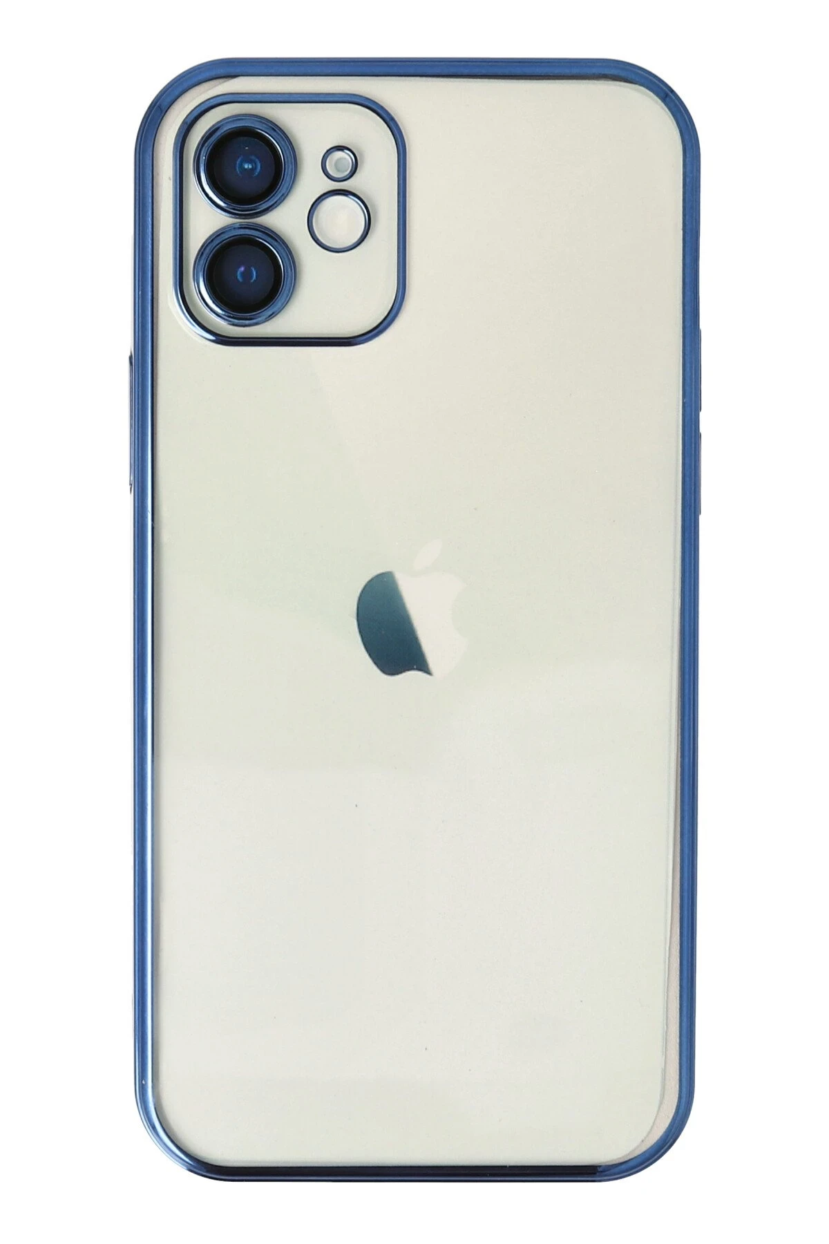 Newface iPhone 12 Kılıf Razer Lensli Silikon - Lacivert