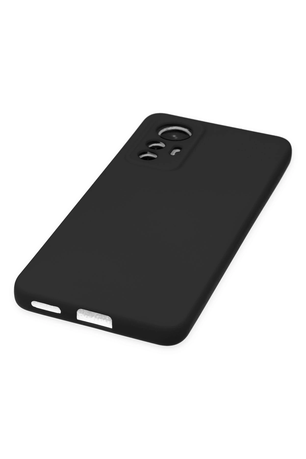 Newface Xiaomi Mi 12 Lite Kılıf Nano içi Kadife Silikon - Siyah