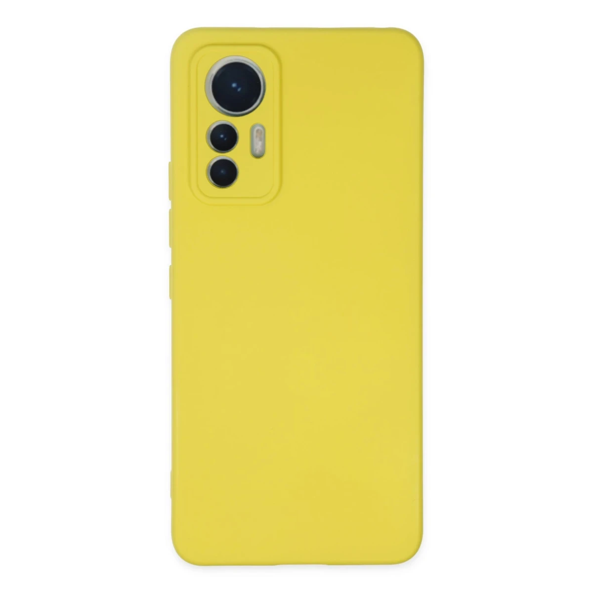 Newface Xiaomi Mi 12 Lite Kılıf Nano içi Kadife Silikon - Sarı