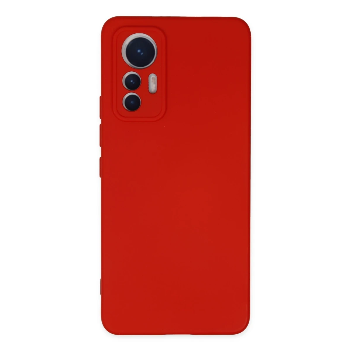 Newface Xiaomi Mi 12 Lite Kılıf Nano içi Kadife Silikon - Kırmızı