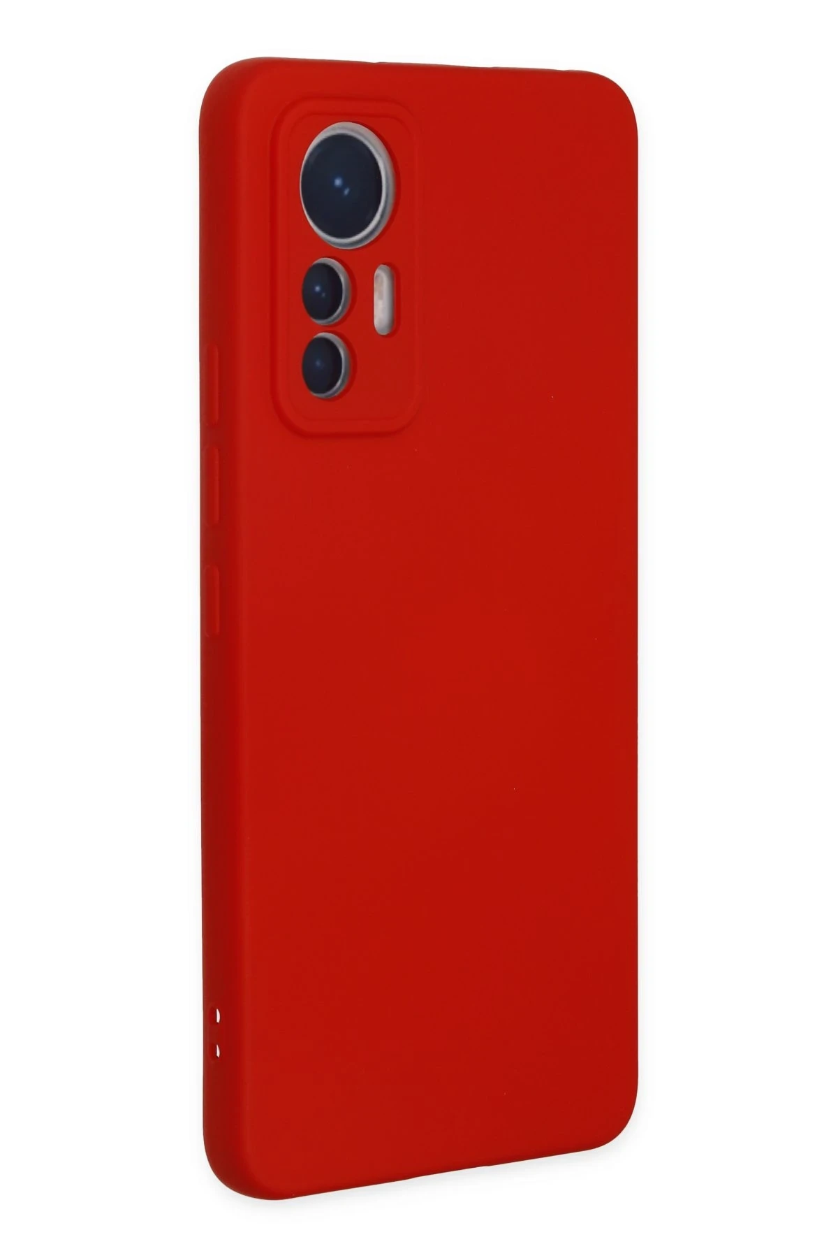 Newface Xiaomi Mi 12 Lite Kılıf Nano içi Kadife Silikon - Kırmızı