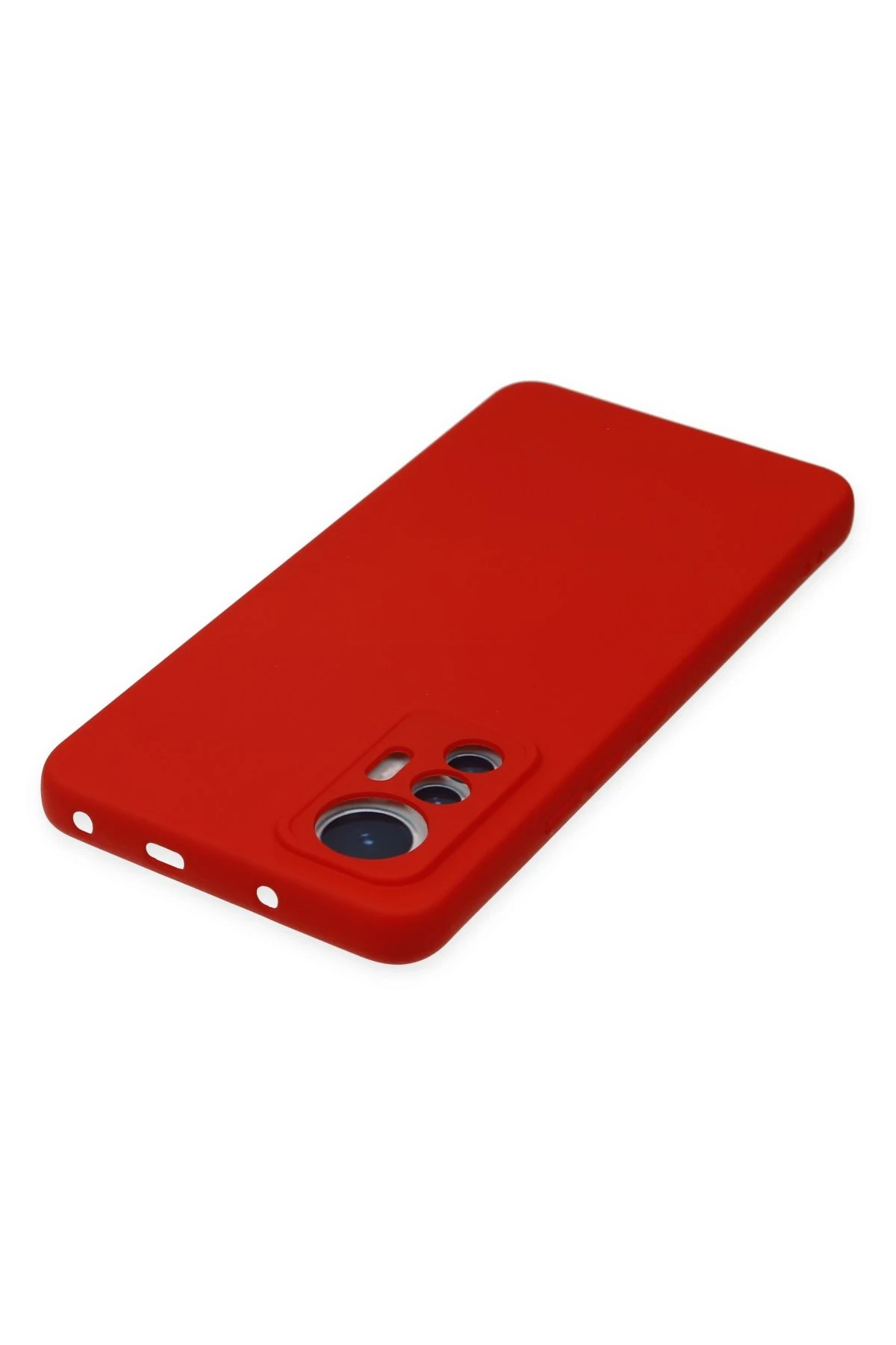 Newface Xiaomi Mi 12 Lite Kılıf Nano içi Kadife Silikon - Kırmızı