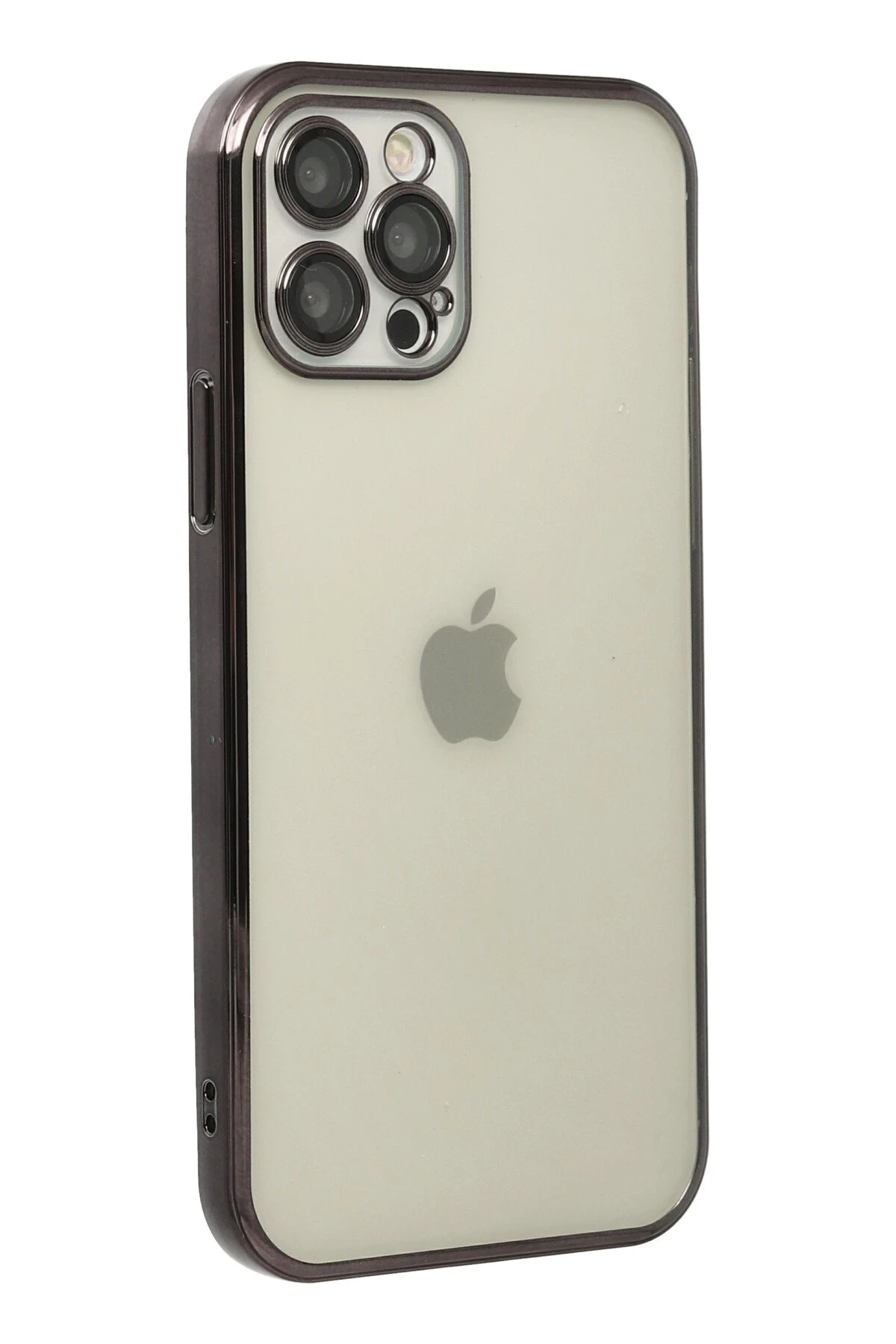 Newface iPhone 12 Pro Kılıf Razer Lensli Silikon - Siyah