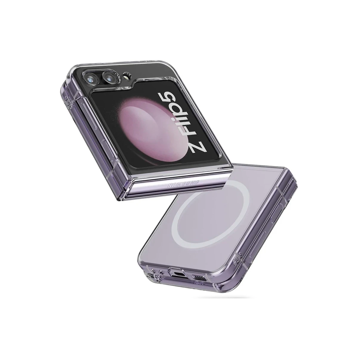 Newface Samsung Galaxy Z Flip 5 Kılıf Magneticsafe Şeffaf Silikon - Şeffaf — görsel 4