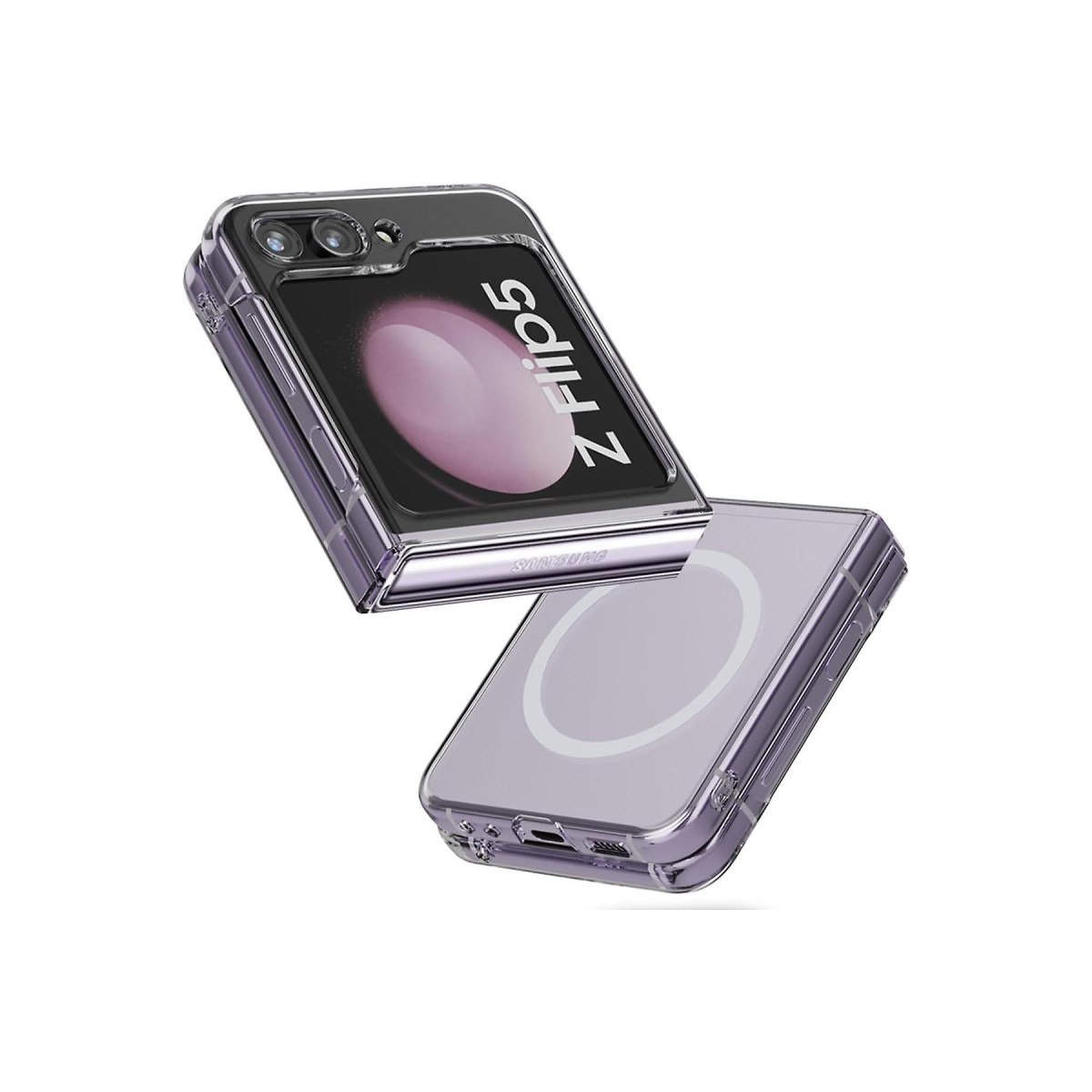 Newface Samsung Galaxy Z Flip 5 Kılıf Magneticsafe Şeffaf Silikon - Şeffaf — görsel 7