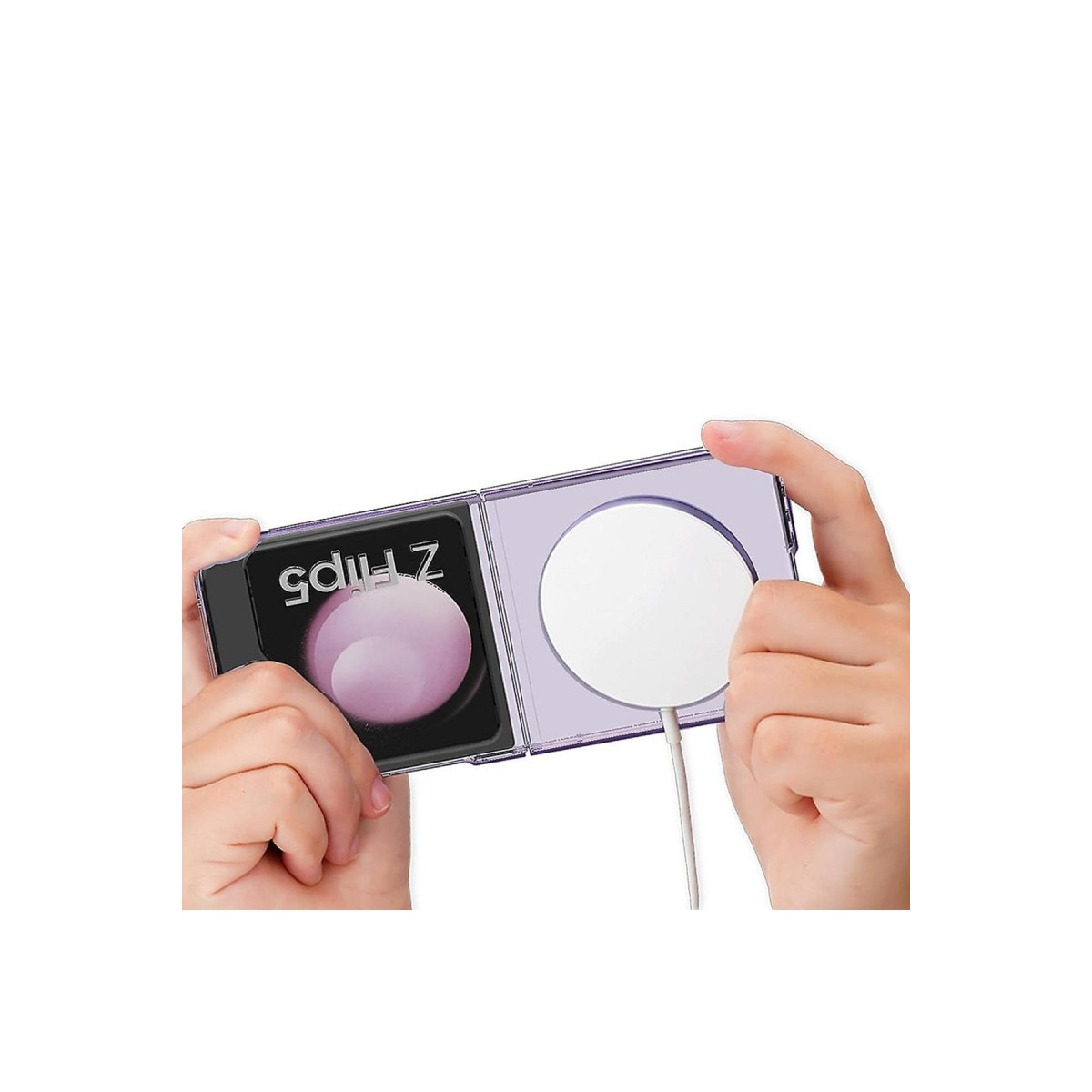 Newface Samsung Galaxy Z Flip 5 Kılıf Magneticsafe Şeffaf Silikon - Şeffaf — görsel 9