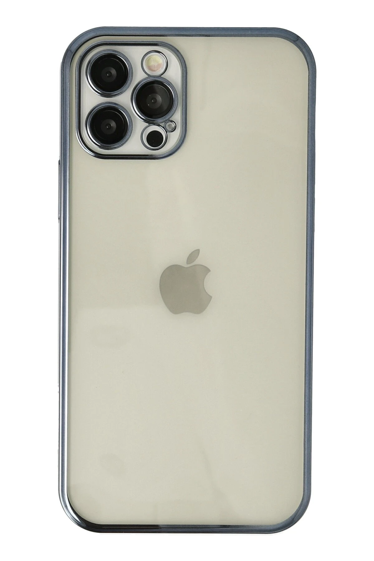 Newface iPhone 12 Pro Kılıf Razer Lensli Silikon - Mavi