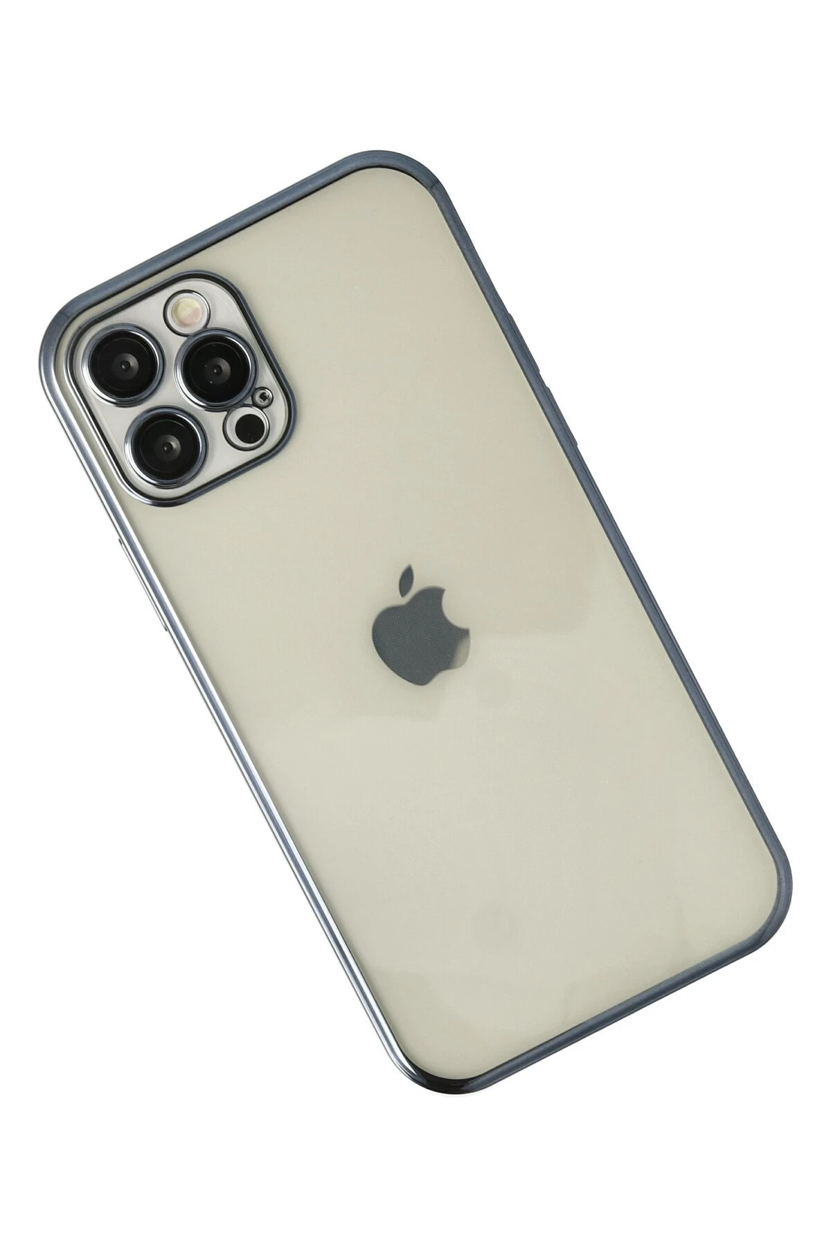 Newface iPhone 12 Pro Kılıf Razer Lensli Silikon - Mavi
