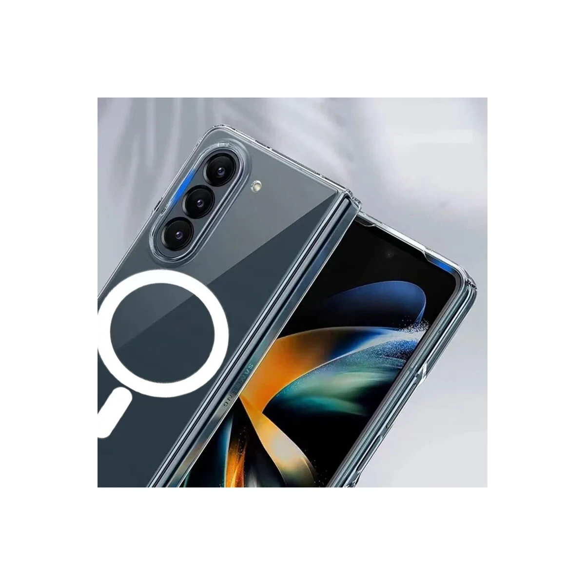 Newface Samsung Galaxy Z Fold 5 Kılıf Magneticsafe Şeffaf Silikon - Şeffaf — görsel 6
