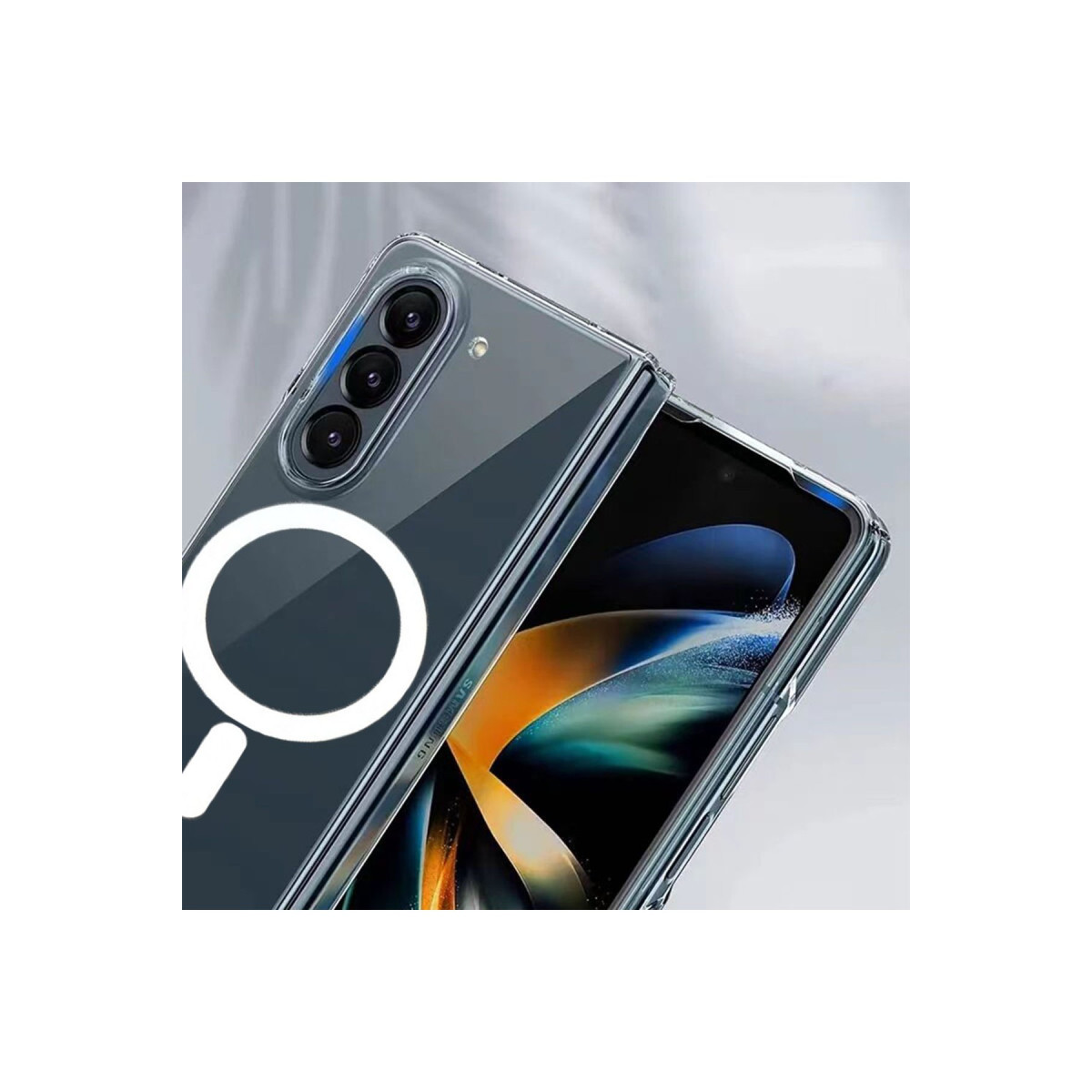 Newface Samsung Galaxy Z Fold 5 Kılıf Magneticsafe Şeffaf Silikon - Şeffaf — görsel 10