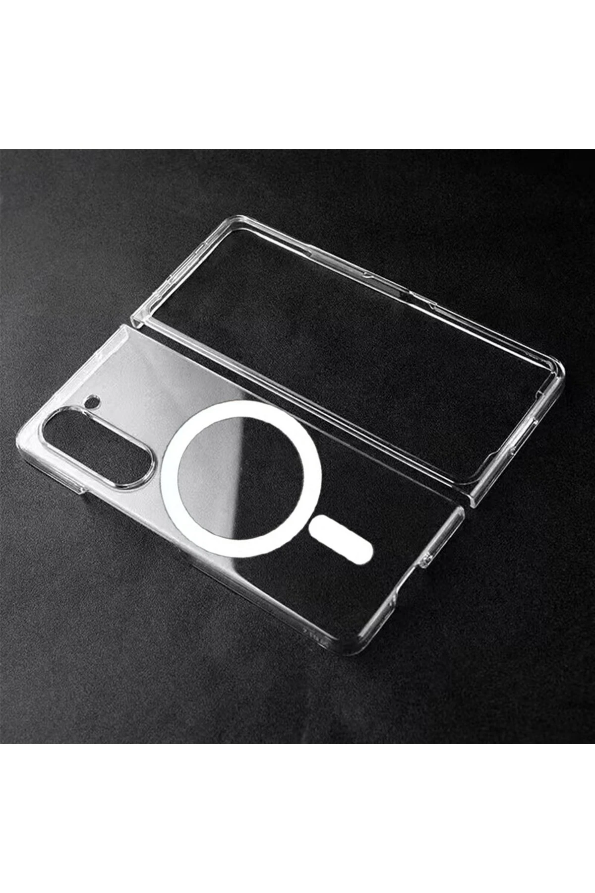 Newface Samsung Galaxy Z Fold 5 Kılıf Magneticsafe Şeffaf Silikon - Şeffaf — görsel 4