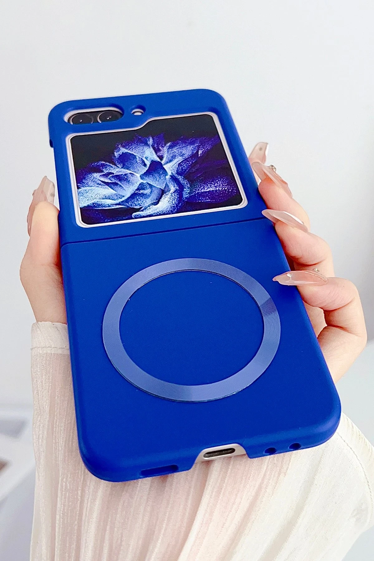 Newface Samsung Galaxy Z Flip 5 Kılıf Mata Fold Kapak - Siyah — görsel 2