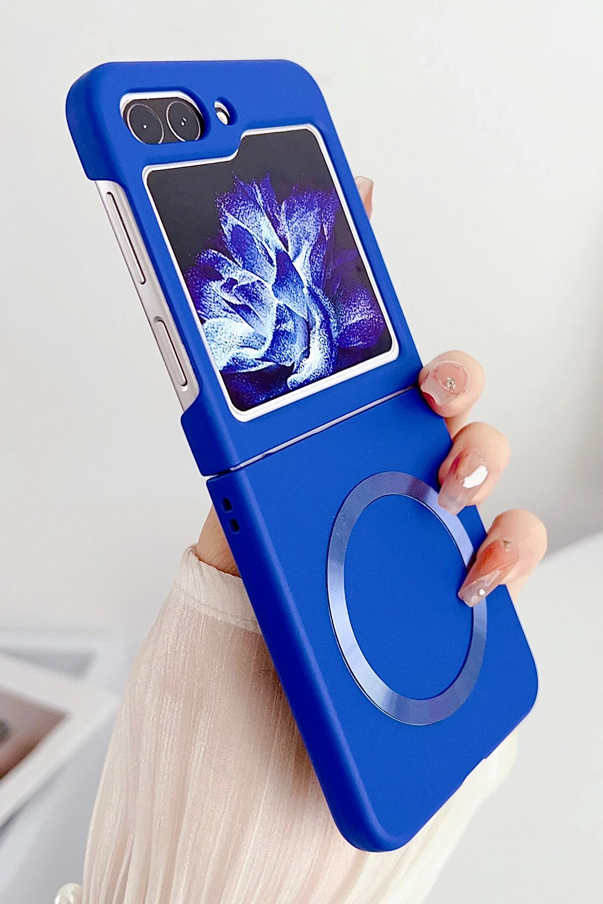 Newface Samsung Galaxy Z Flip 5 Kılıf Mata Fold Kapak - Siyah — görsel 3