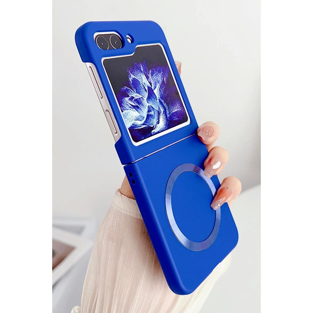 Newface Samsung Galaxy Z Flip 5 Kılıf Mata Fold Kapak - Siyah — görsel 8