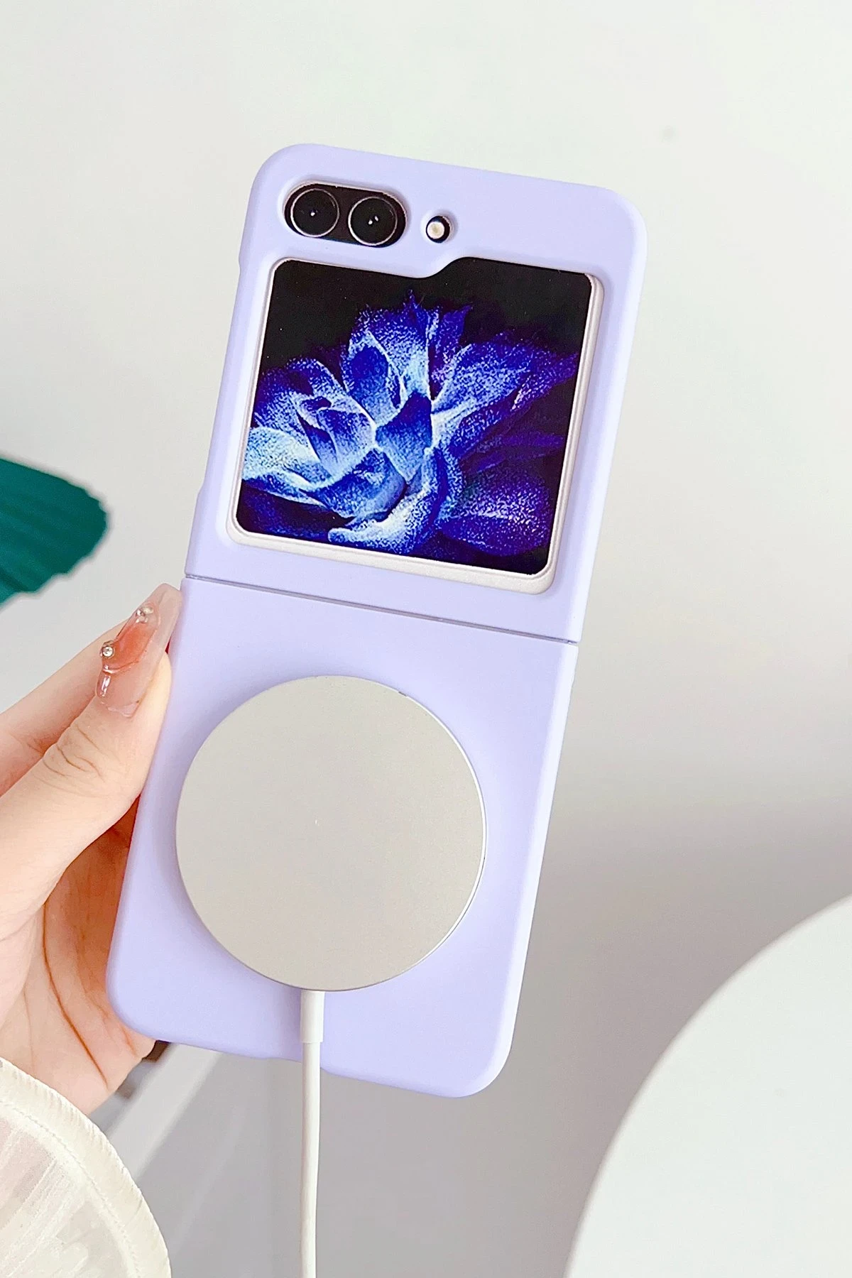 Newface Samsung Galaxy Z Flip 5 Kılıf Mata Fold Kapak - Siyah — görsel 5