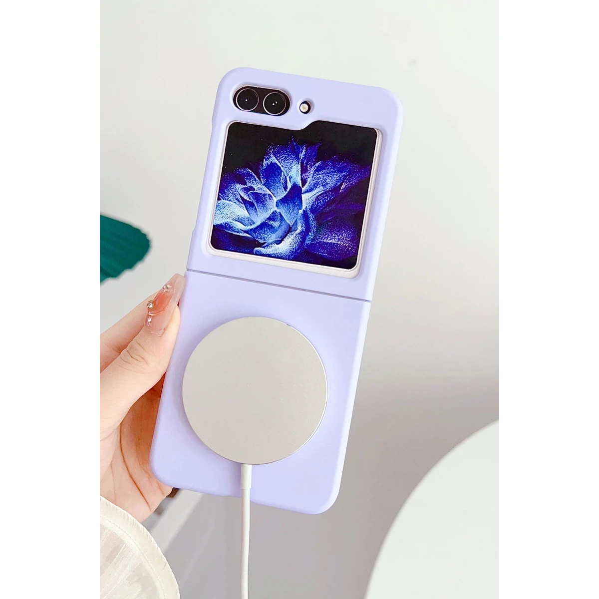 Newface Samsung Galaxy Z Flip 5 Kılıf Mata Fold Kapak - Siyah — görsel 10