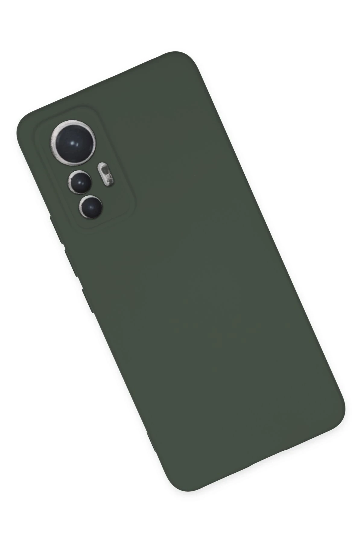 Newface Xiaomi Mi 12 Lite Kılıf Nano içi Kadife Silikon - Koyu Yeşil