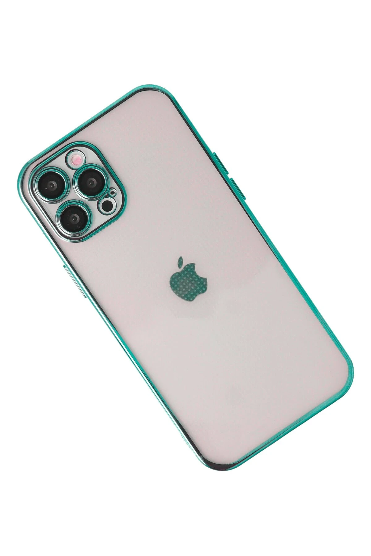 Newface iPhone 12 Pro Kılıf Razer Lensli Silikon - Yeşil