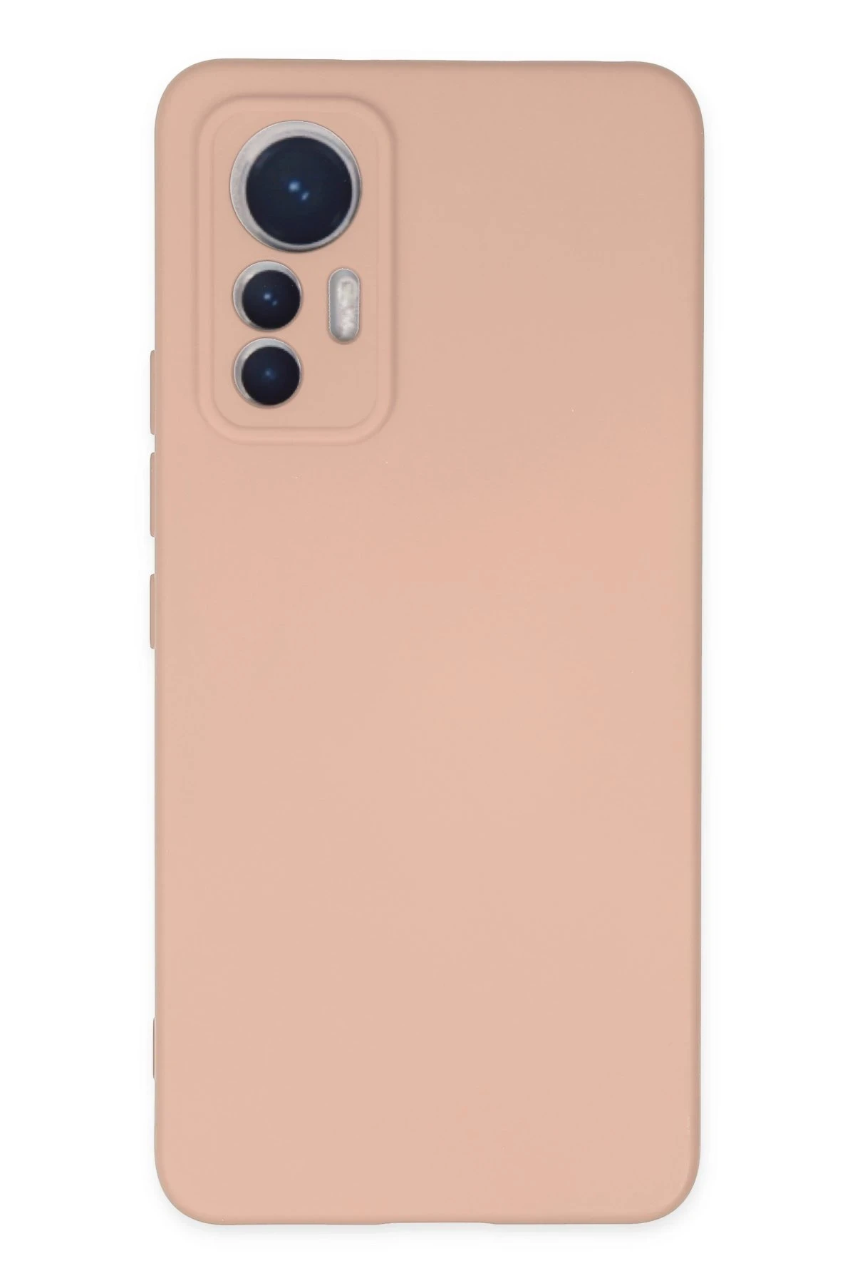 Newface Xiaomi Mi 12 Lite Kılıf Nano içi Kadife Silikon - Pudra