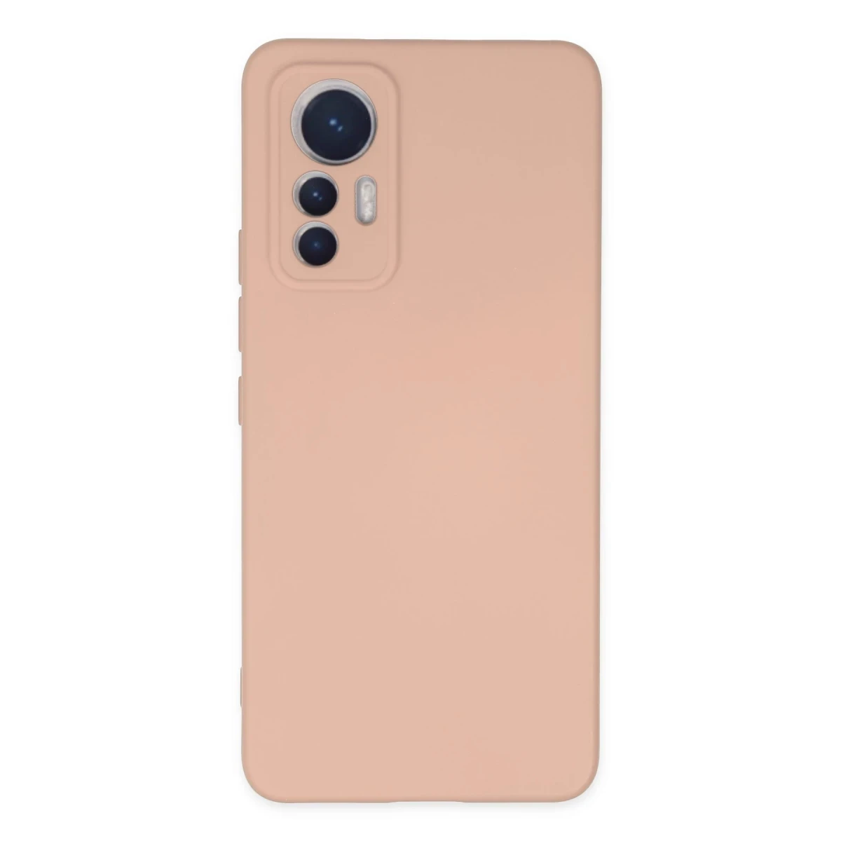 Newface Xiaomi Mi 12 Lite Kılıf Nano içi Kadife Silikon - Pudra
