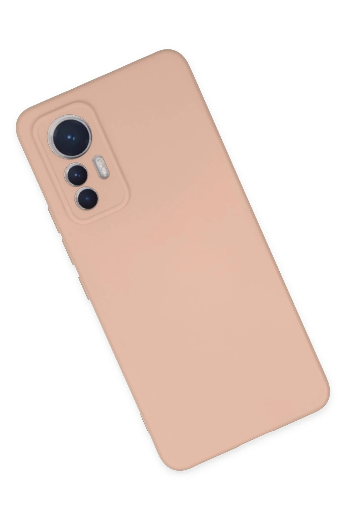 Newface Xiaomi Mi 12 Lite Kılıf Nano içi Kadife Silikon - Pudra