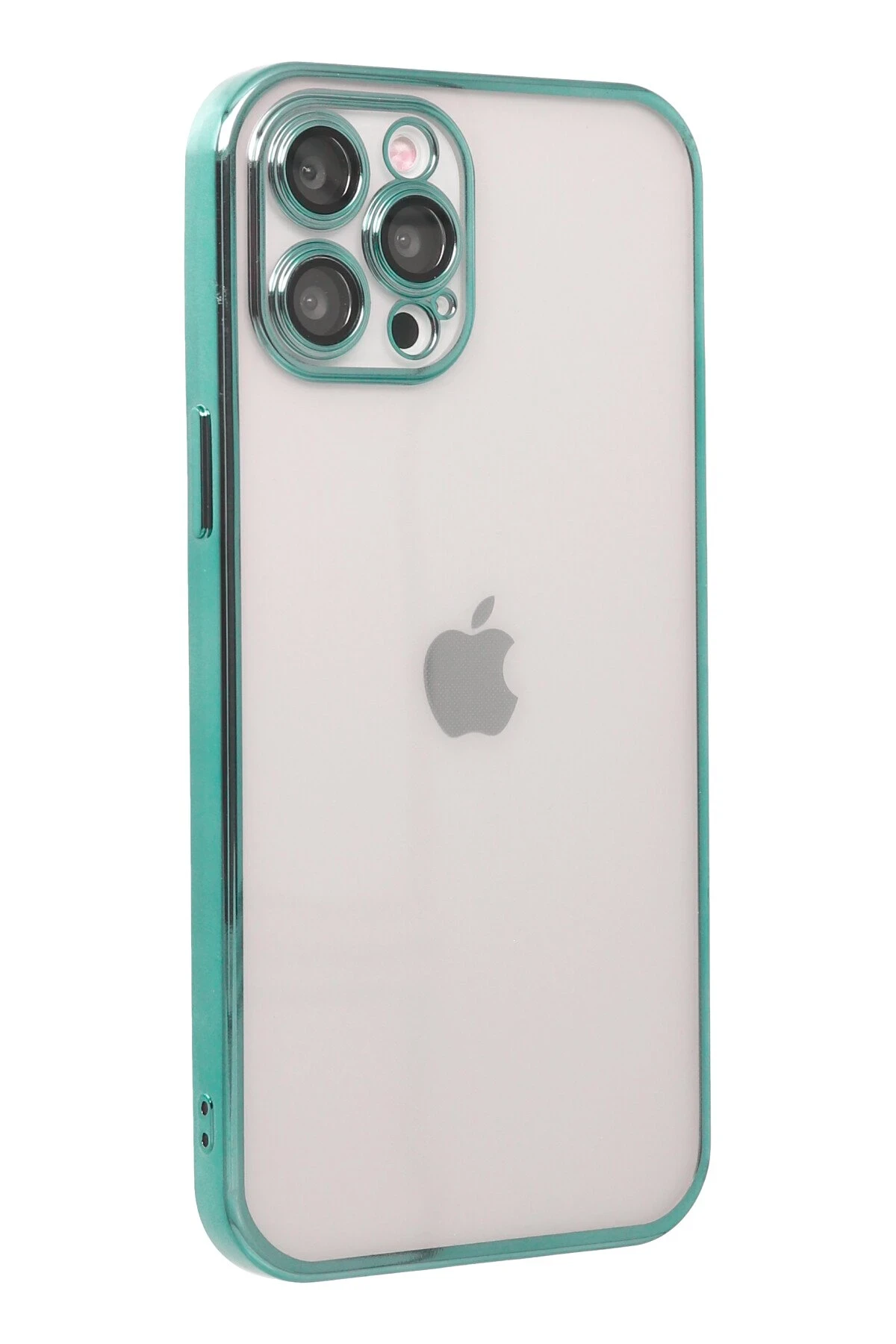 Newface iPhone 12 Pro Max Kılıf Razer Lensli Silikon - Yeşil