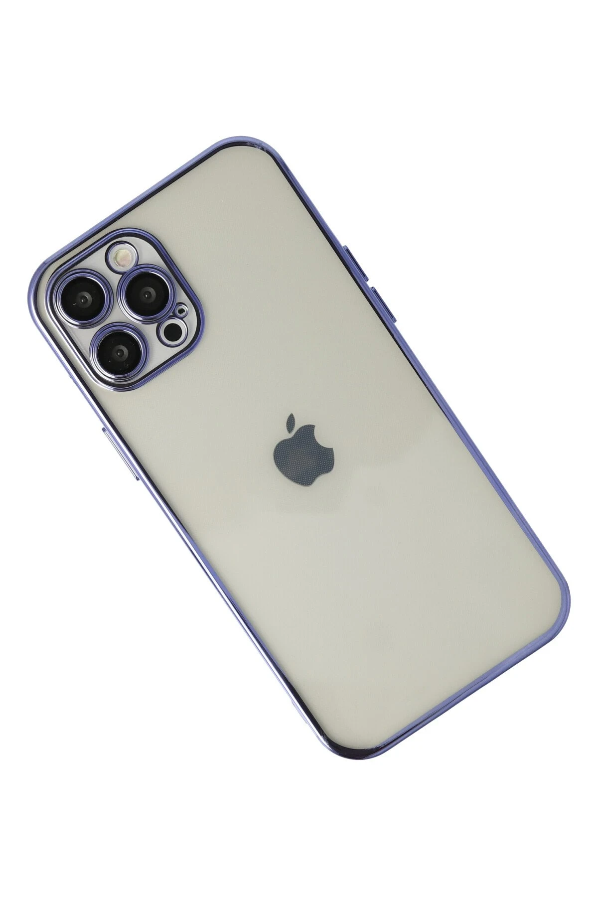 Newface iPhone 12 Pro Max Kılıf Razer Lensli Silikon - Mor