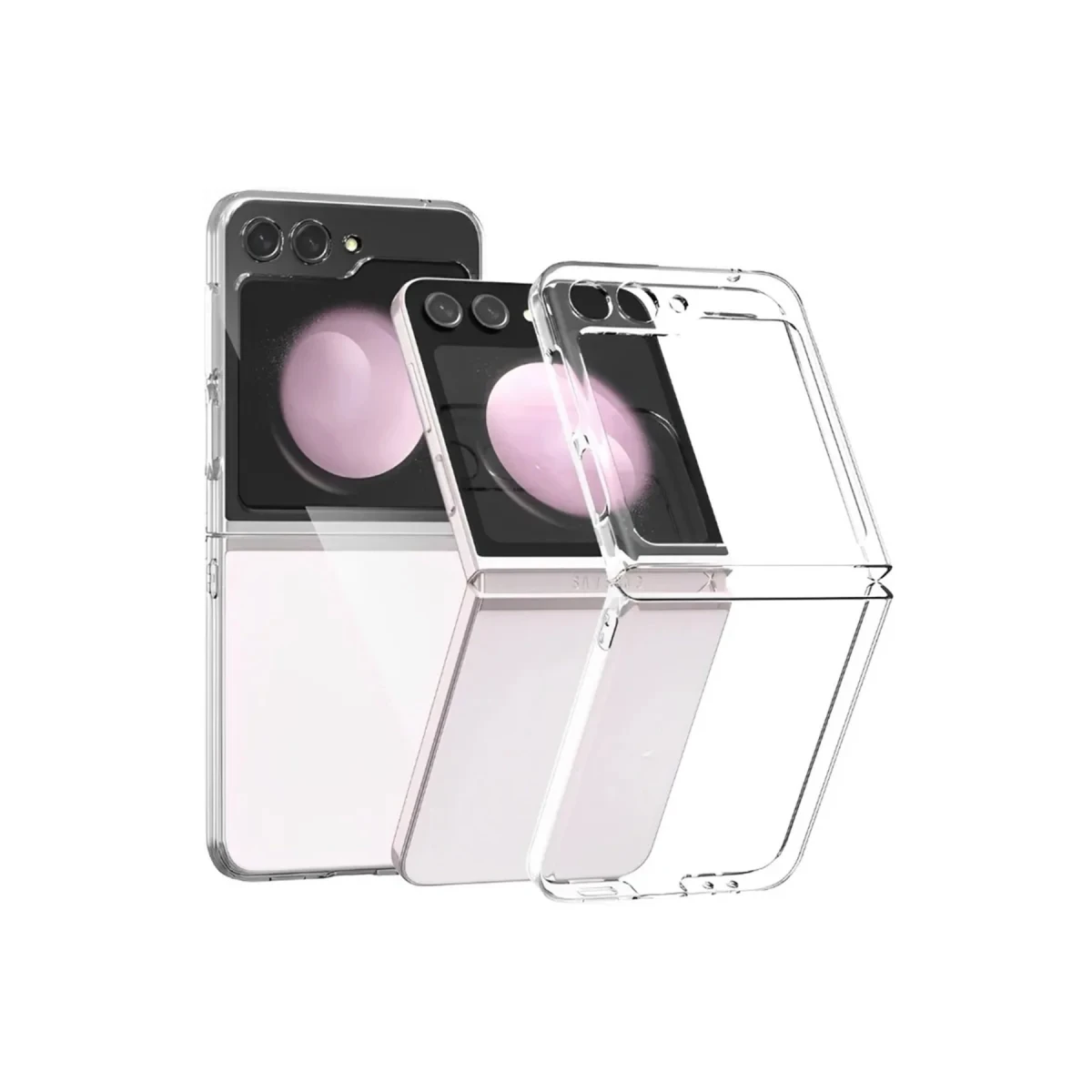 Newface Samsung Galaxy Z Flip 5 Kılıf Fold TPU Silikon - Şeffaf — görsel 2