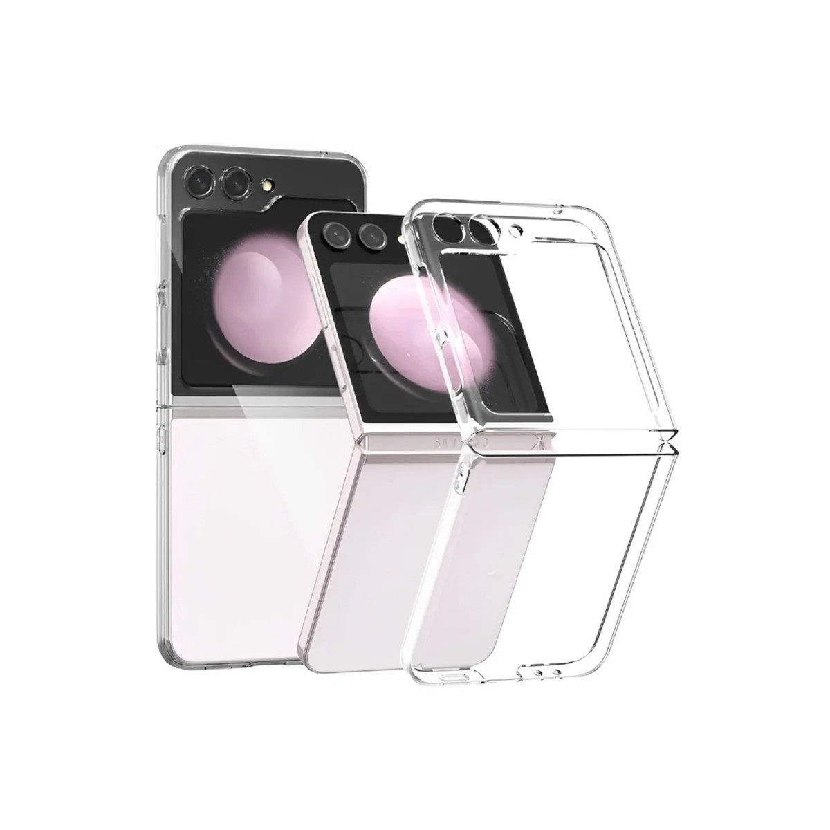 Newface Samsung Galaxy Z Flip 5 Kılıf Fold TPU Silikon - Şeffaf — görsel 3