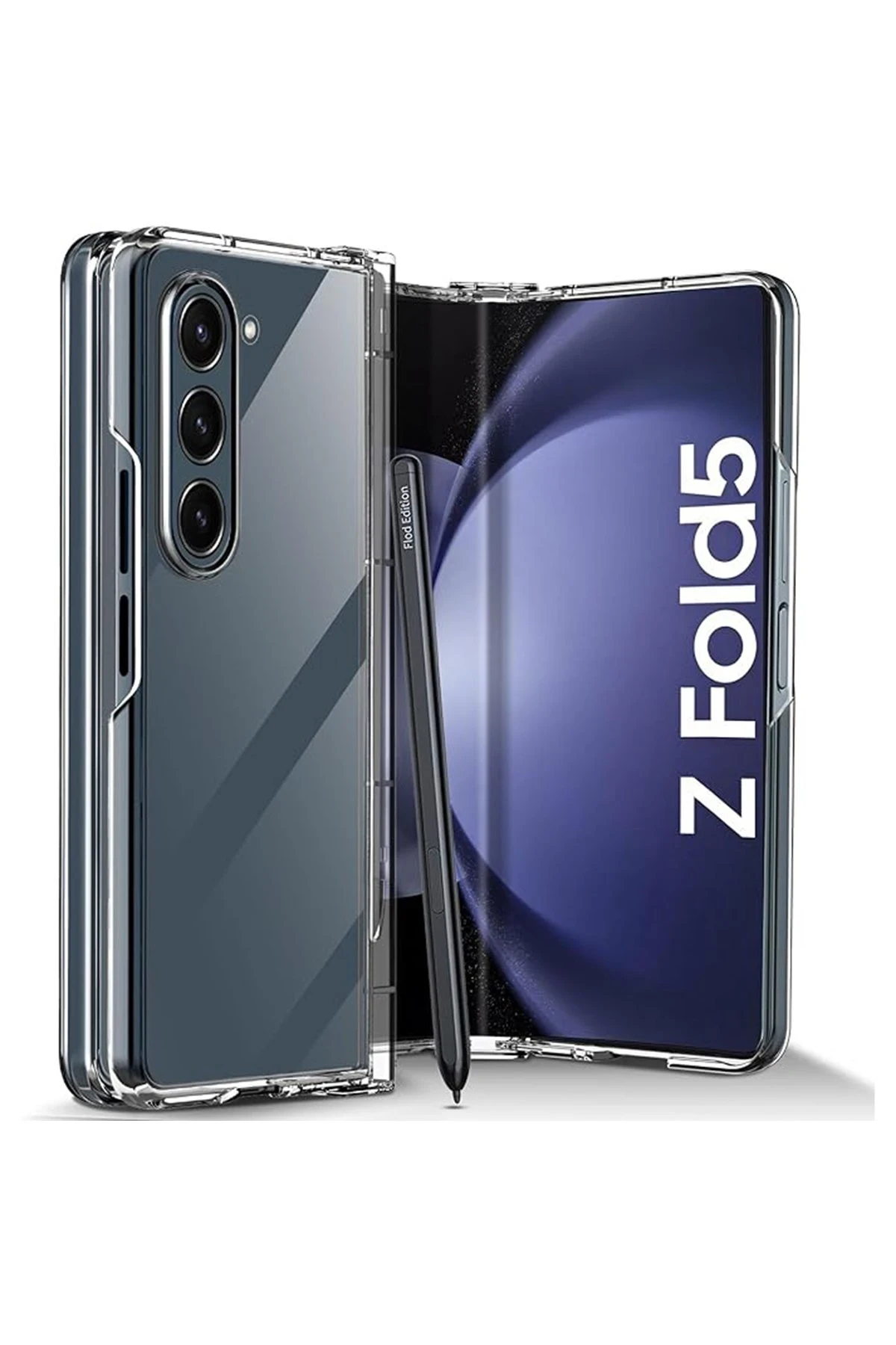 Newface Samsung Galaxy Z Fold 5 Kılıf Fold TPU Silikon - Şeffaf