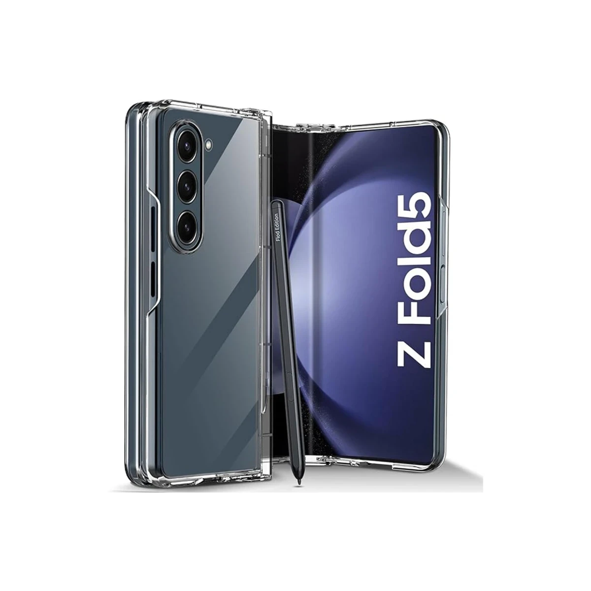 Newface Samsung Galaxy Z Fold 5 Kılıf Fold TPU Silikon - Şeffaf — görsel 3
