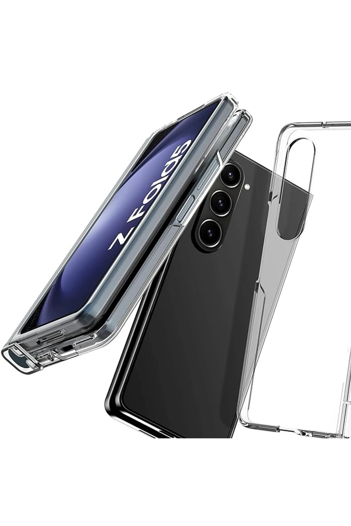 Newface Samsung Galaxy Z Fold 5 Kılıf Fold TPU Silikon - Şeffaf — görsel 2