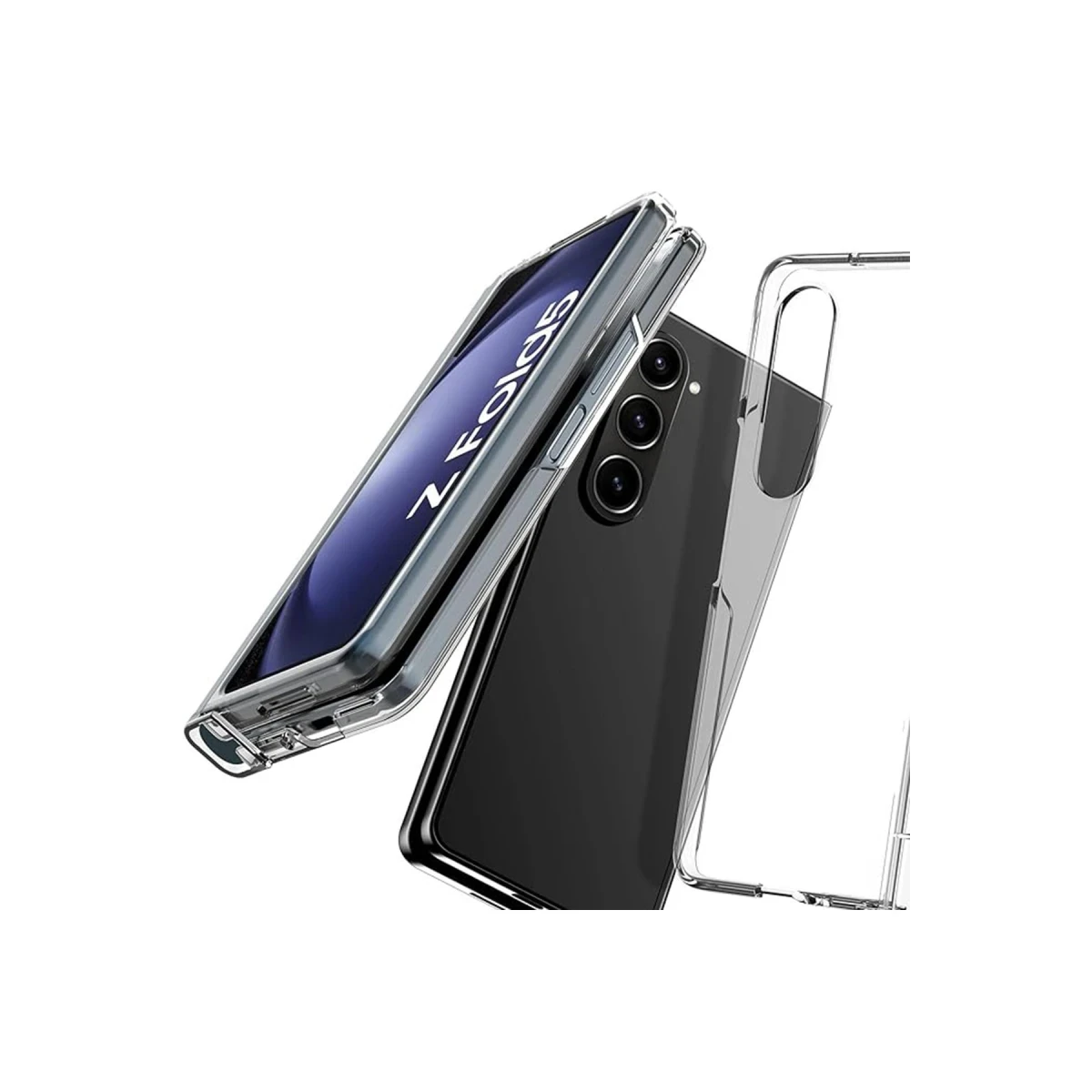 Newface Samsung Galaxy Z Fold 5 Kılıf Fold TPU Silikon - Şeffaf — görsel 4