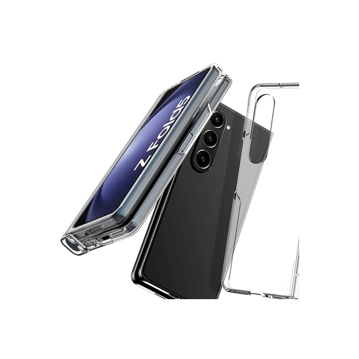 Newface Samsung Galaxy Z Fold 5 Kılıf Fold TPU Silikon - Şeffaf — görsel 6