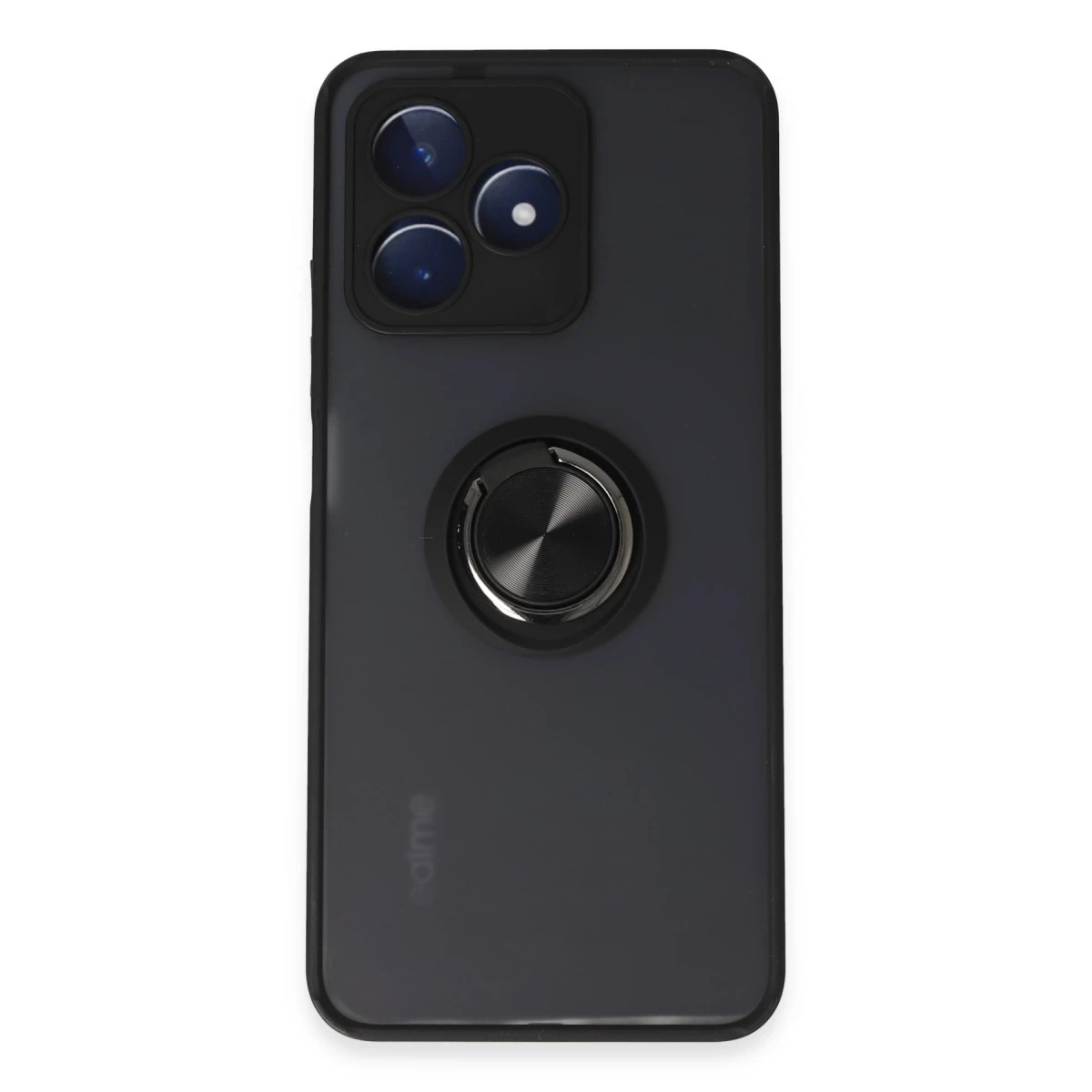 Newface Realme C53 Kılıf Montreal Yüzüklü Silikon Kapak - Siyah — görsel 6