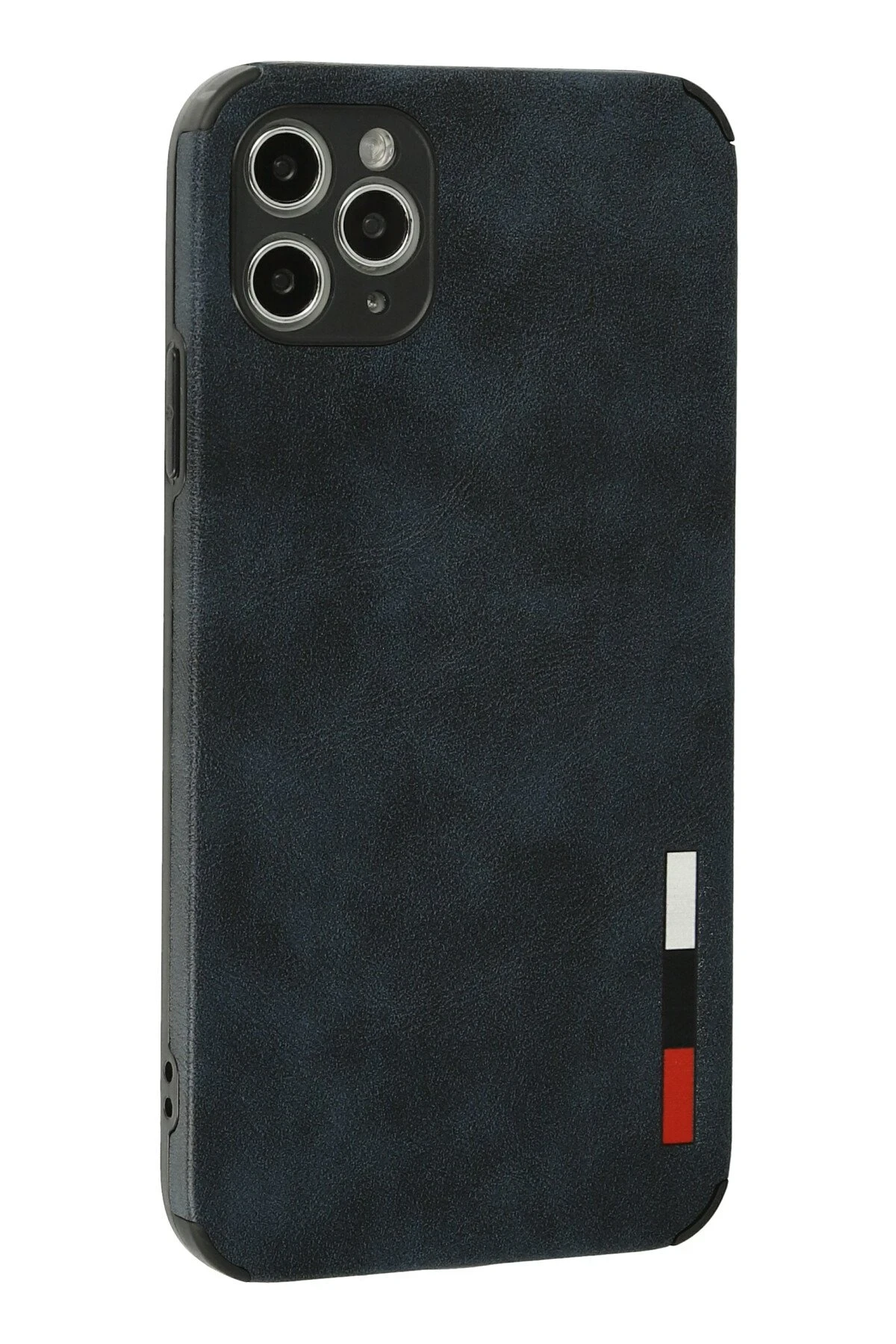 Newface iPhone 11 Pro Max Kılıf Loop Deri Silikon - Lacivert