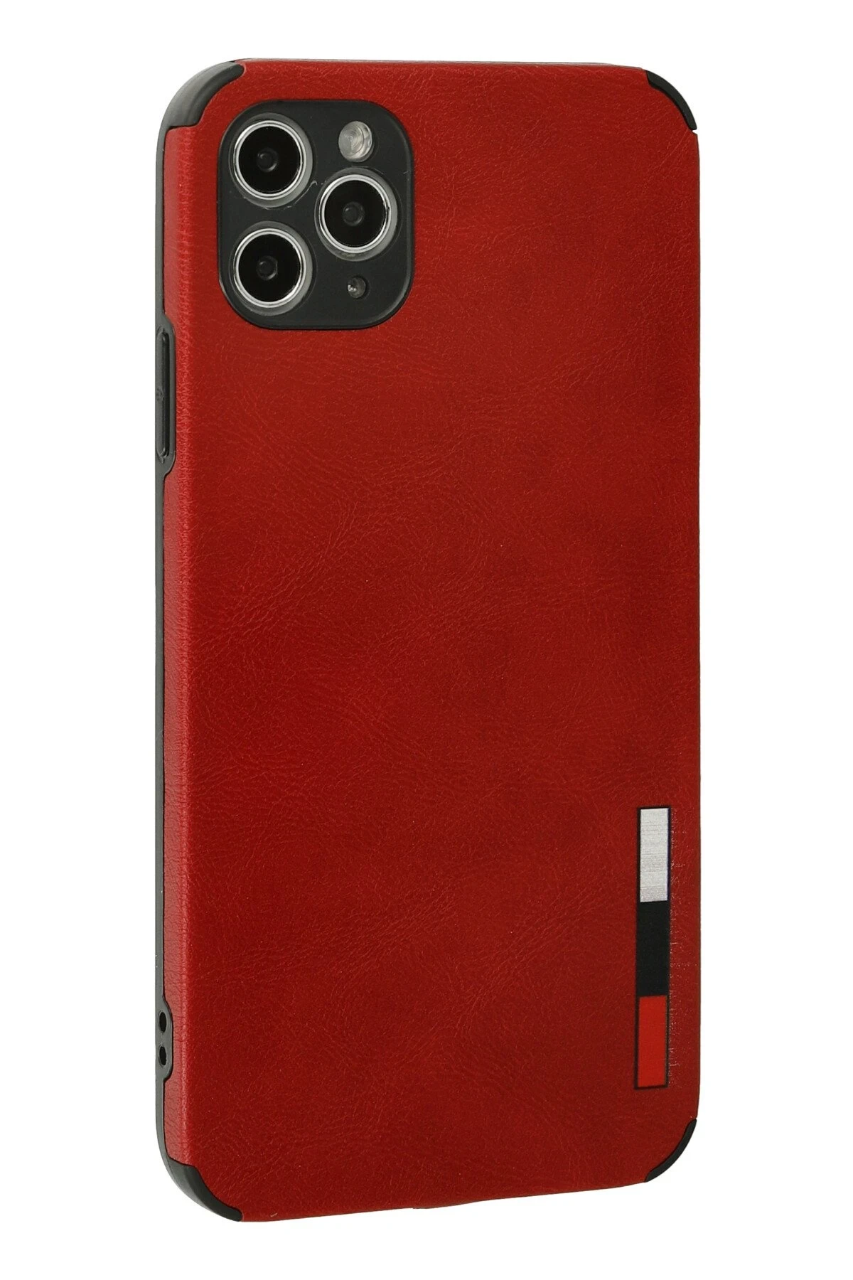 Newface iPhone 11 Pro Max Kılıf Loop Deri Silikon - Kırmızı