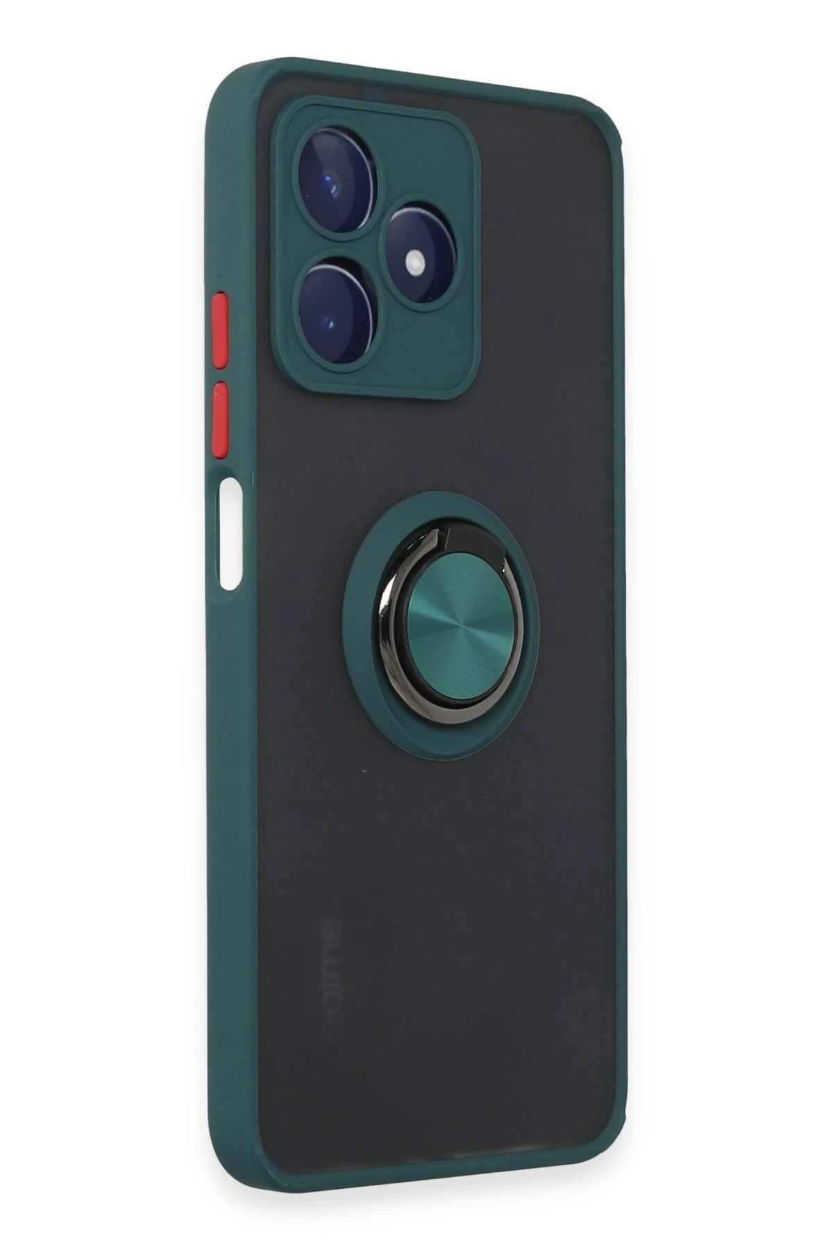 Newface Realme C53 Kılıf Montreal Yüzüklü Silikon Kapak - Yeşil