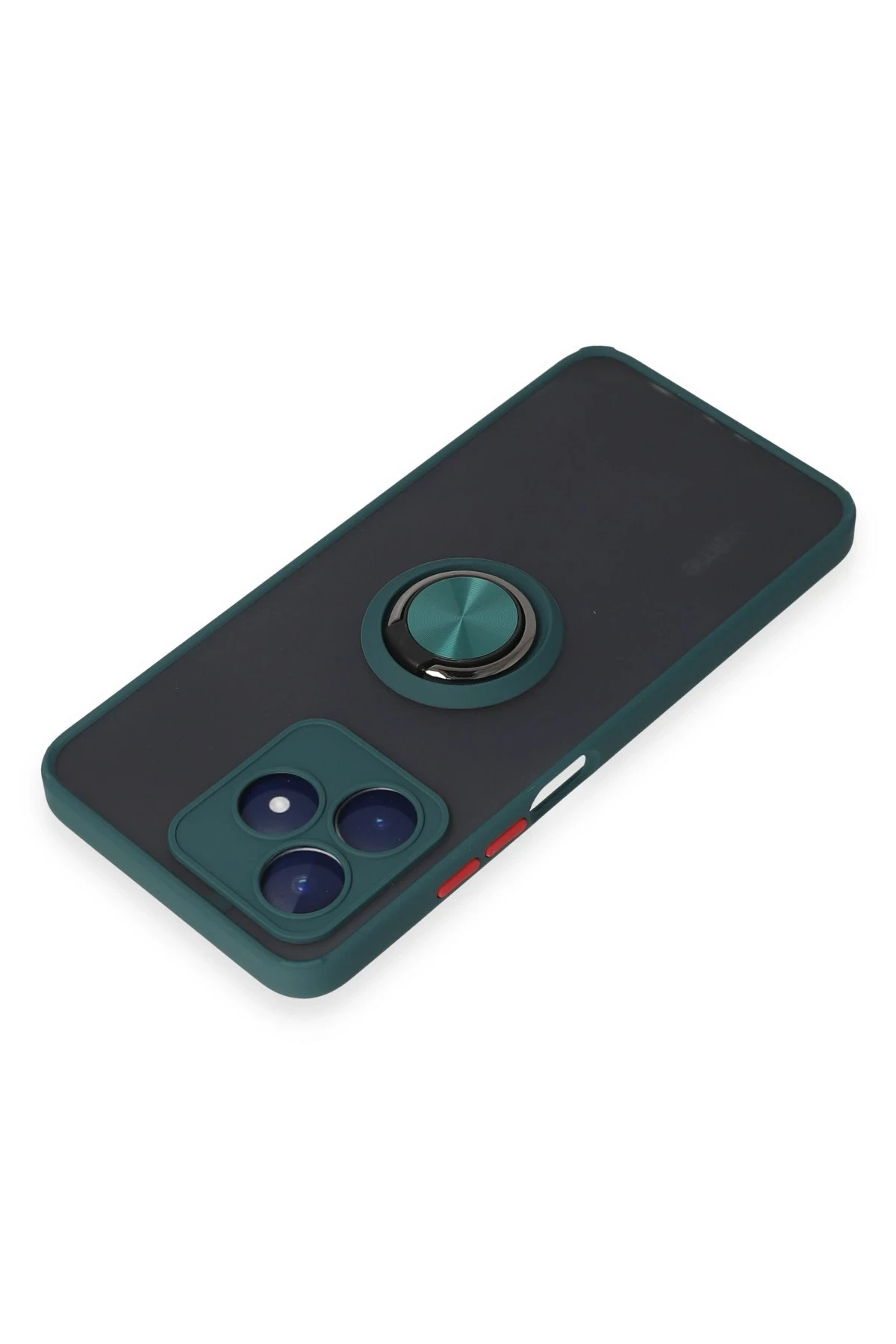 Newface Realme C53 Kılıf Montreal Yüzüklü Silikon Kapak - Yeşil