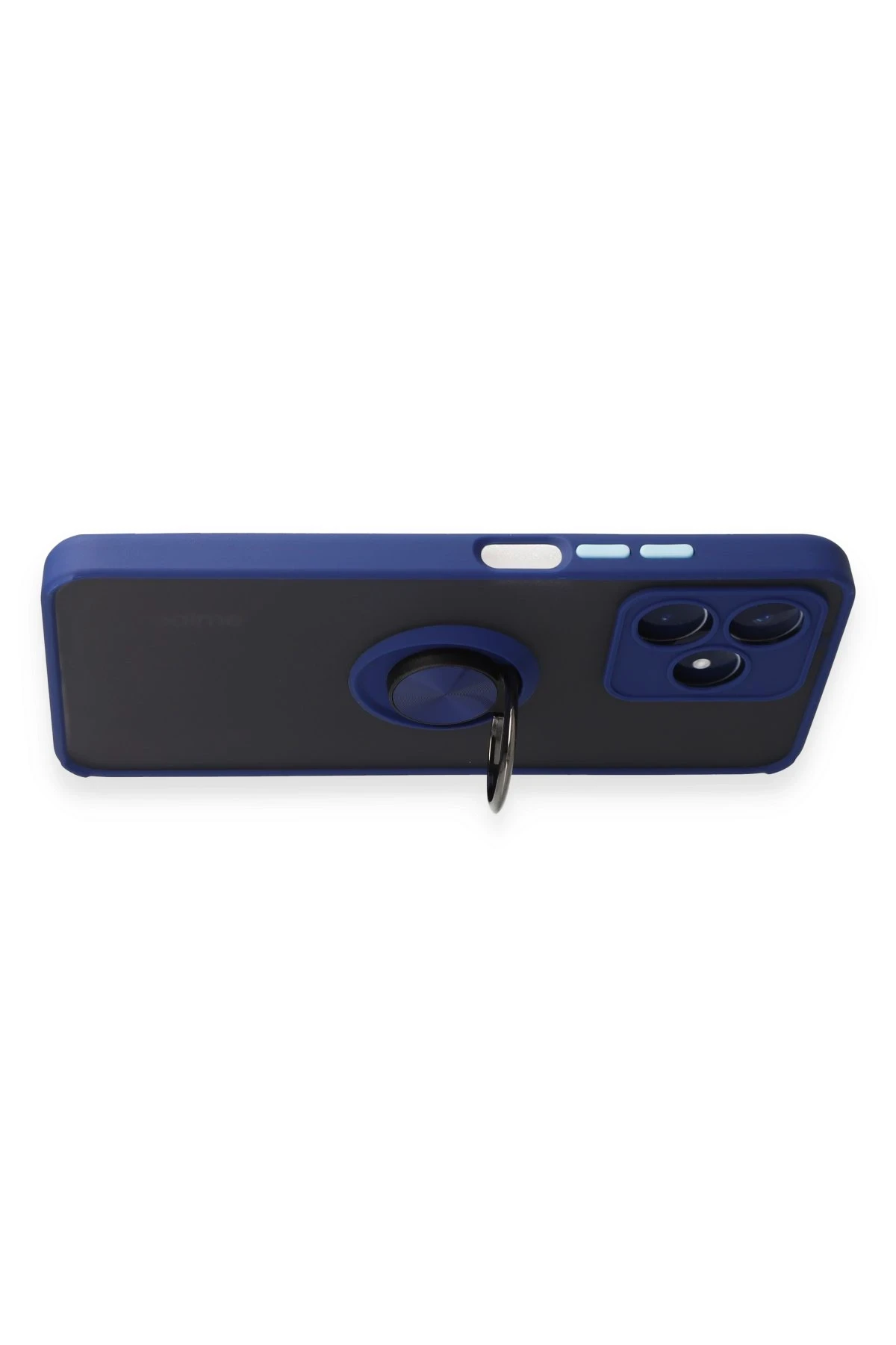 Newface Realme C53 Kılıf Montreal Yüzüklü Silikon Kapak - Lacivert
